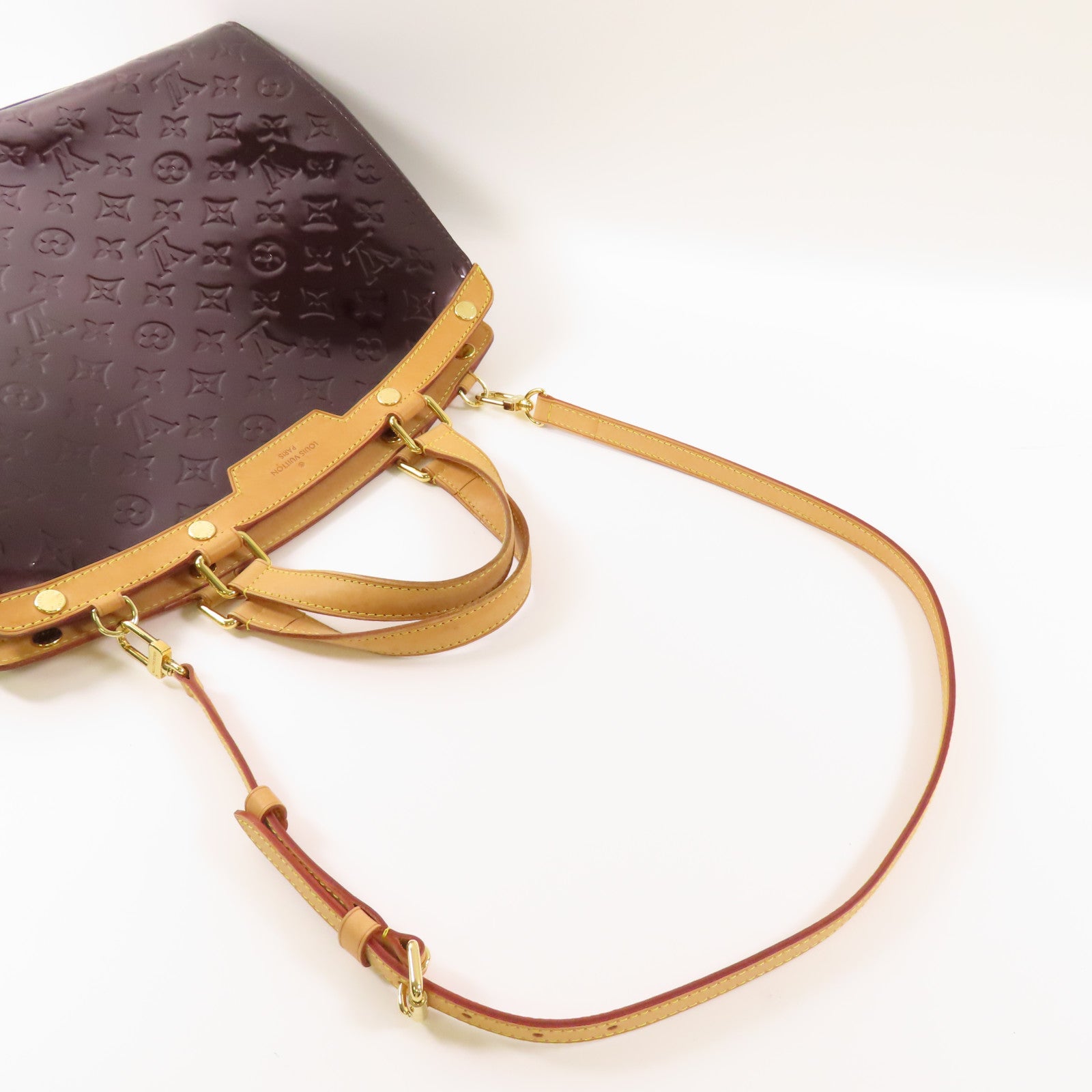 LOUIS VUITTON Vernis Brea MM金扣手挽肩背兩用袋