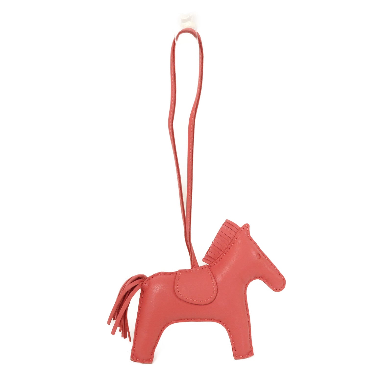 HERMES Milo皮革Rodeo MM掛飾Rose Azalee