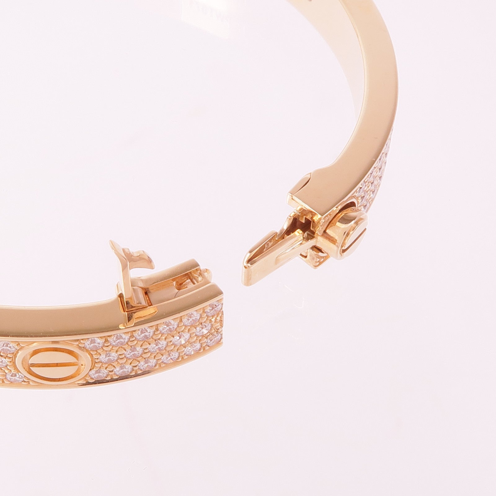 CARTIER 18K玫瑰金Love Bangle Full Diamond鑽石手鐲Cartier#17