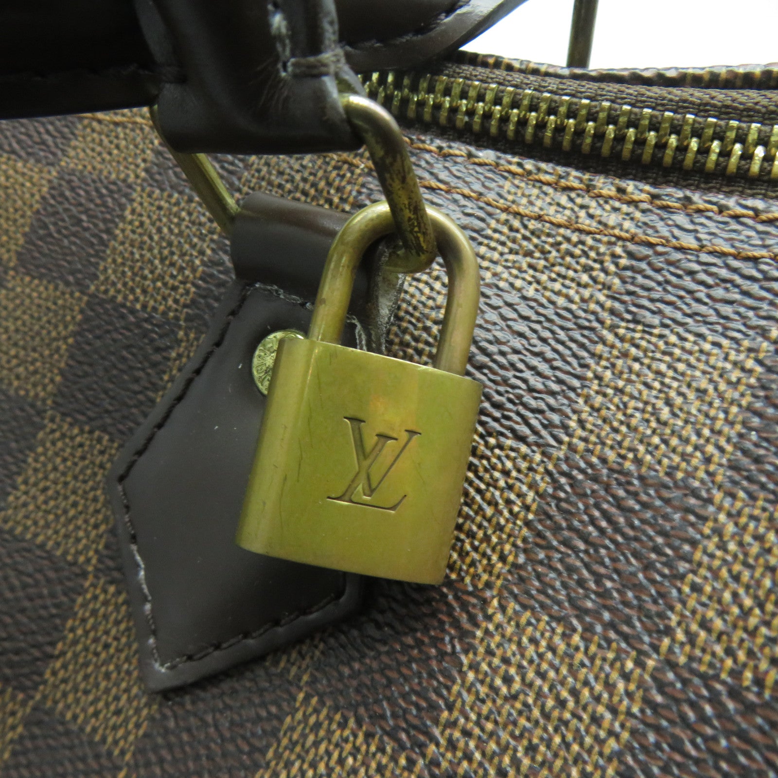 LOUIS VUITTON 【激減優惠】Damier Speedy 30金扣手挽袋啡色