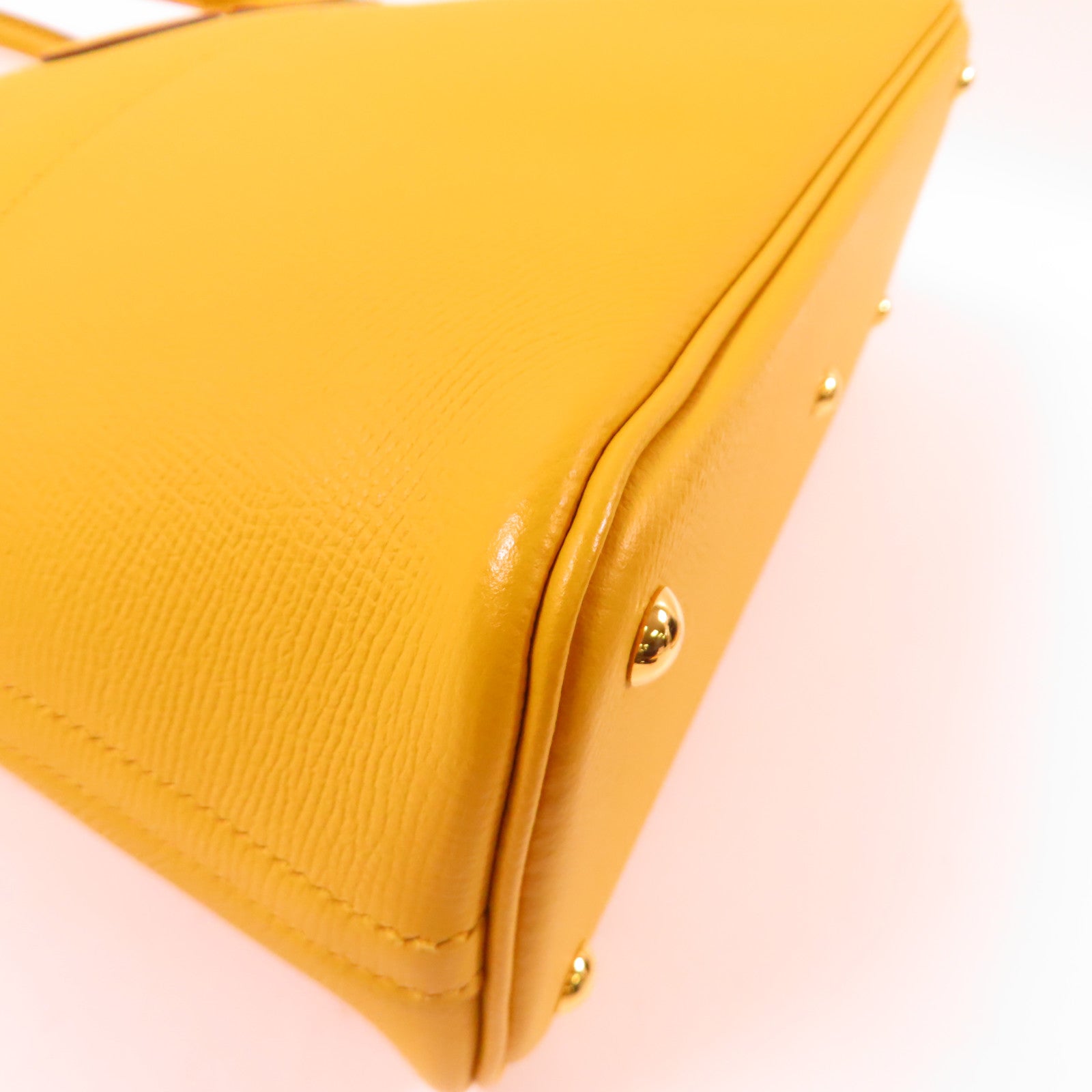 HERMES Epsom皮革Bolide 27金扣手挽肩背兩用袋Jaune Ambre