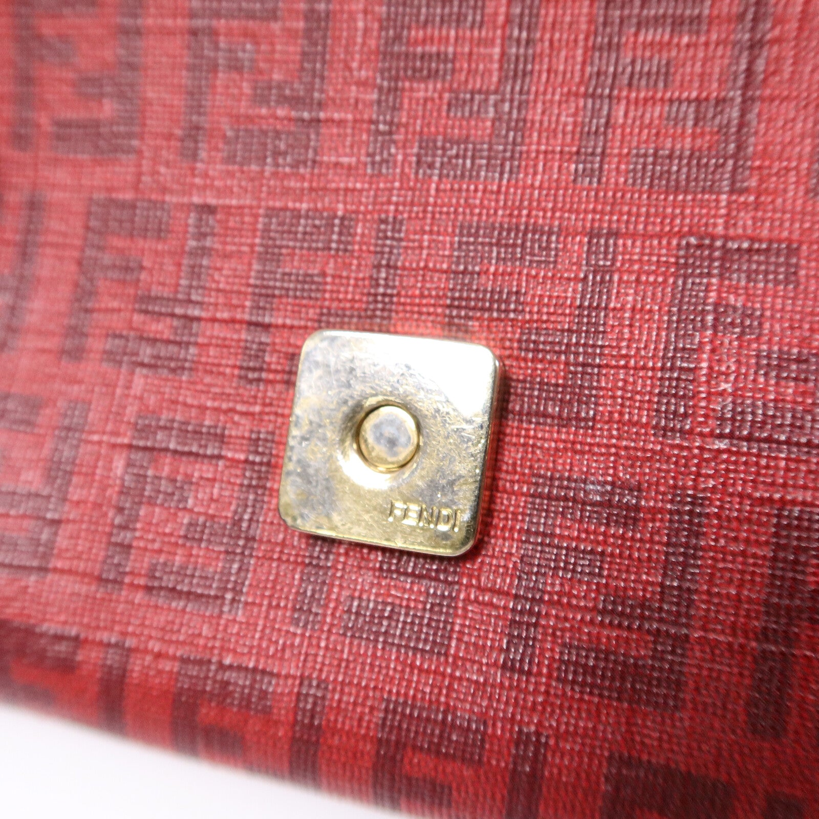 FENDI 塗層帆布Zucchino Mamma Baguette肩背袋