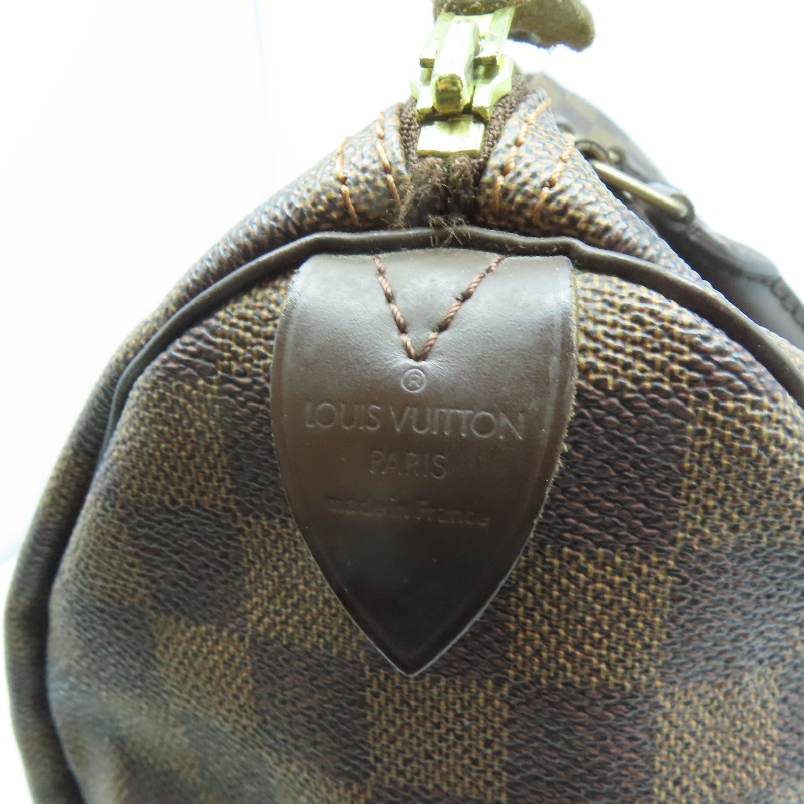 LOUIS VUITTON 【激減優惠】Damier Ebene Speedy 30金扣手挽袋啡色