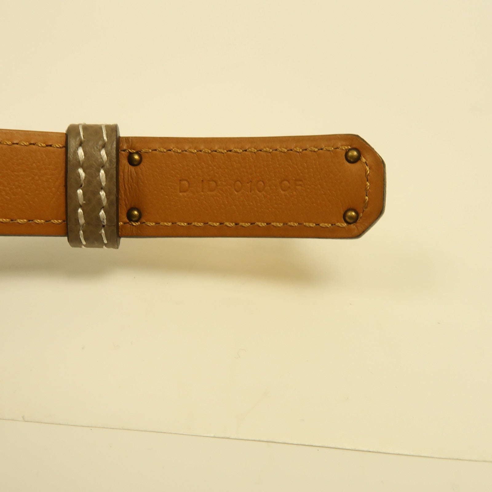 HERMES Epsom皮革Kelly 18 Belt金扣皮帶啡色