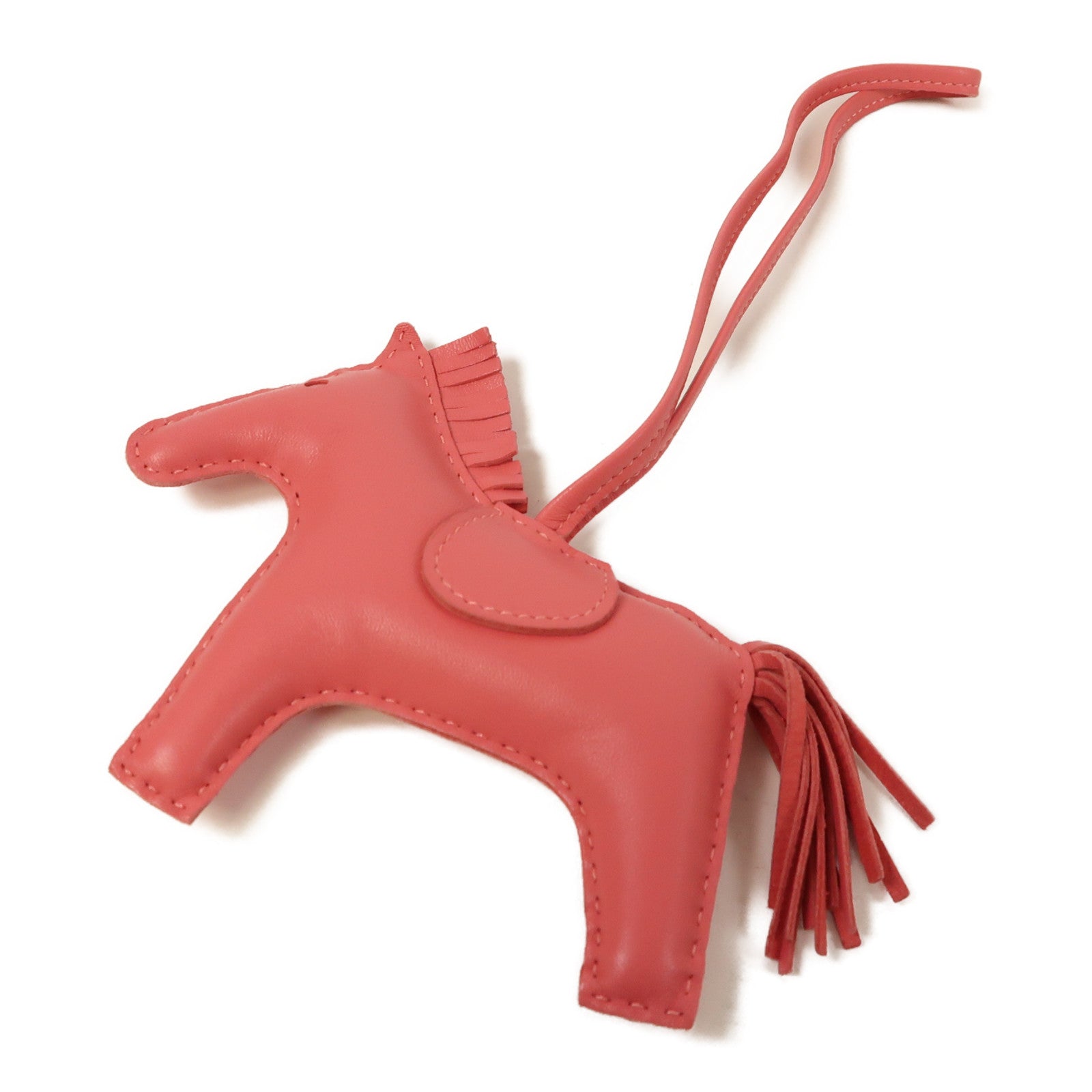 HERMES Milo皮革Rodeo MM掛飾Rose Azalee