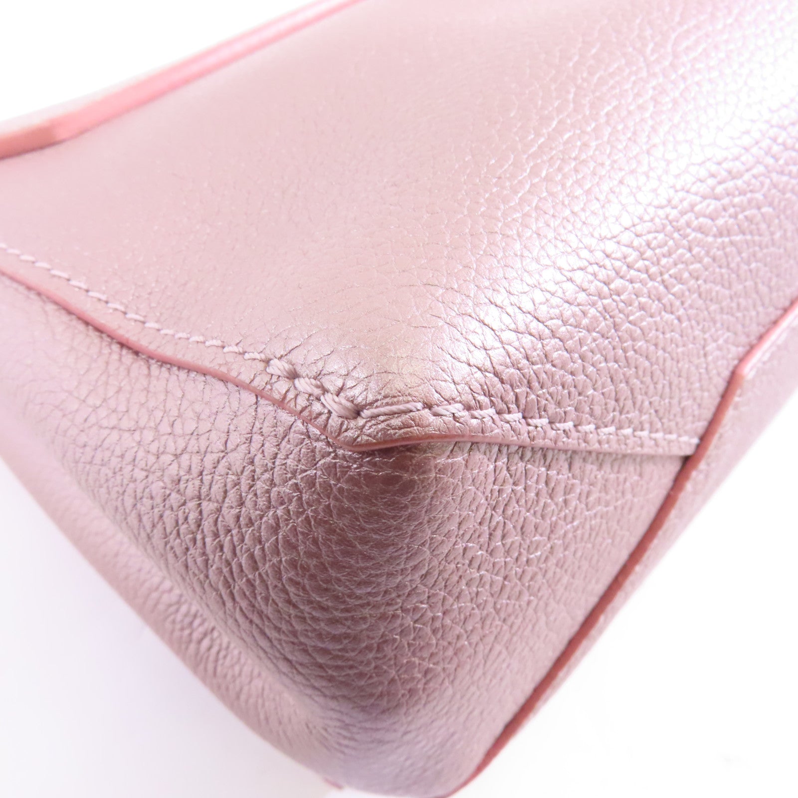 LOUIS VUITTON 【激減優惠】牛皮皮革Lockme BB II銀扣手挽肩背兩用袋粉紅色