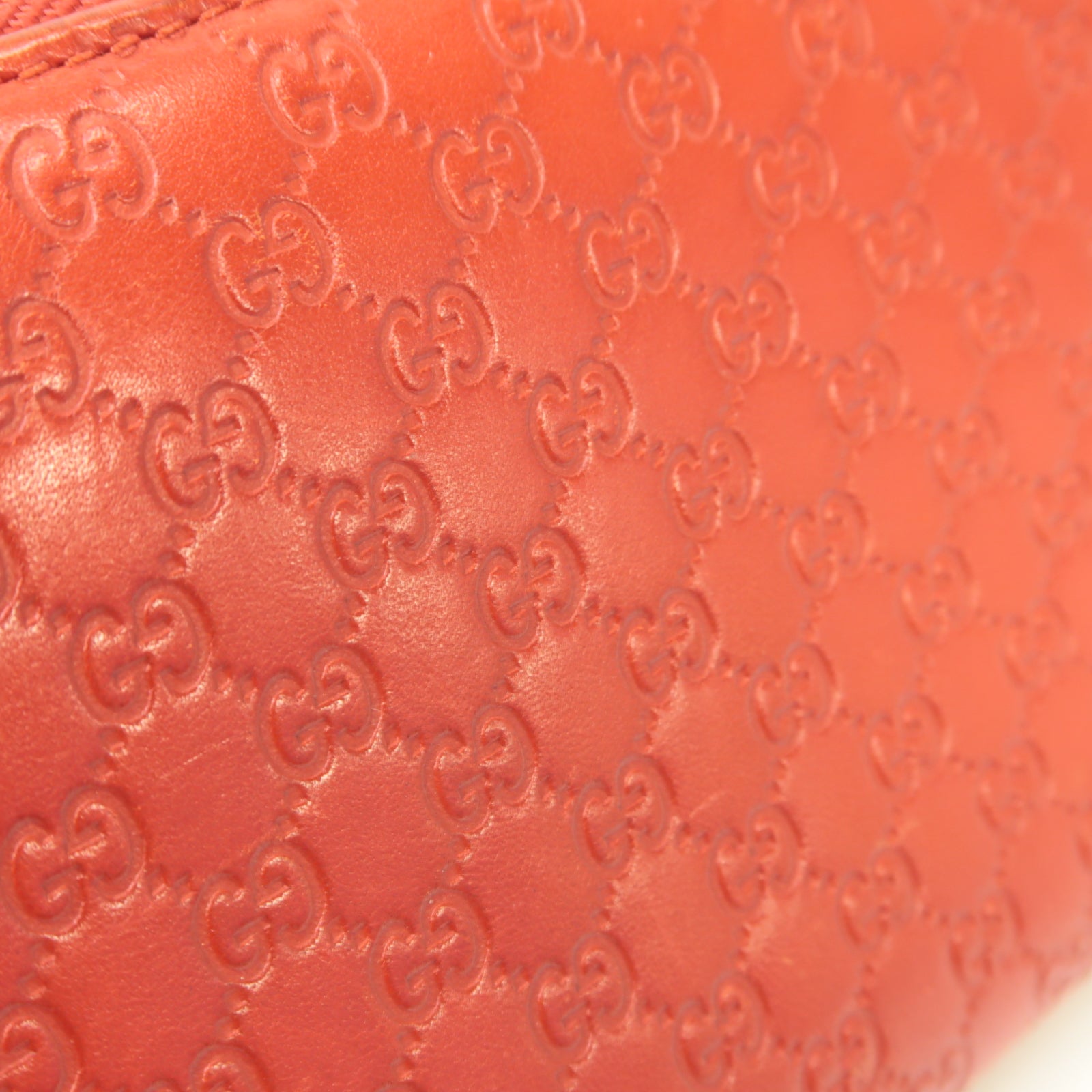 GUCCI 【激減優惠】牛皮皮革Zipped Long Wallet金扣長錢包紅色
