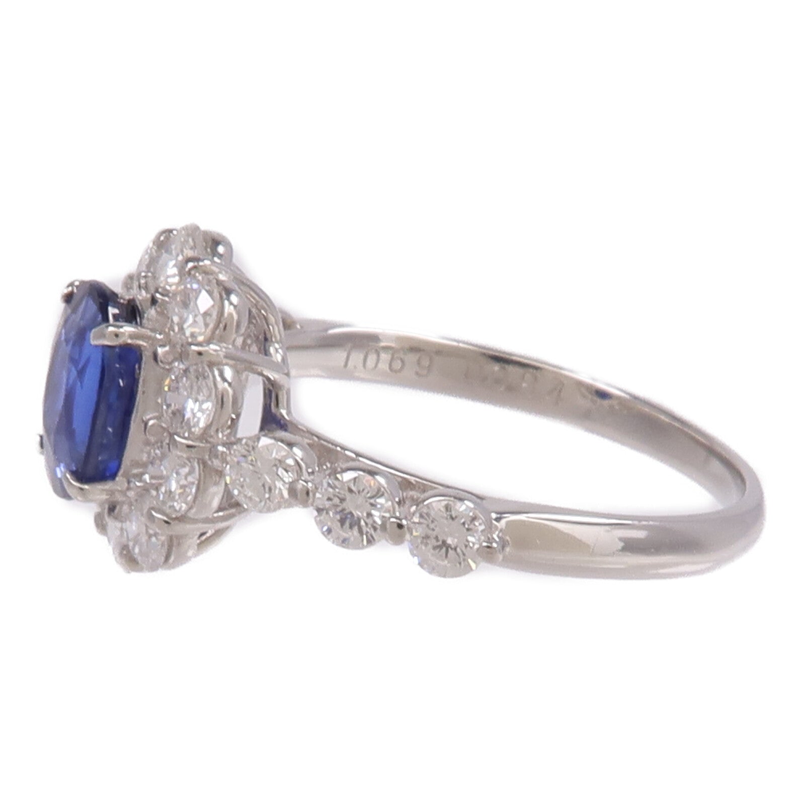 JEWELRY PT900鉑金Sapphire Diamond Ring藍寶石/鑽石戒指
