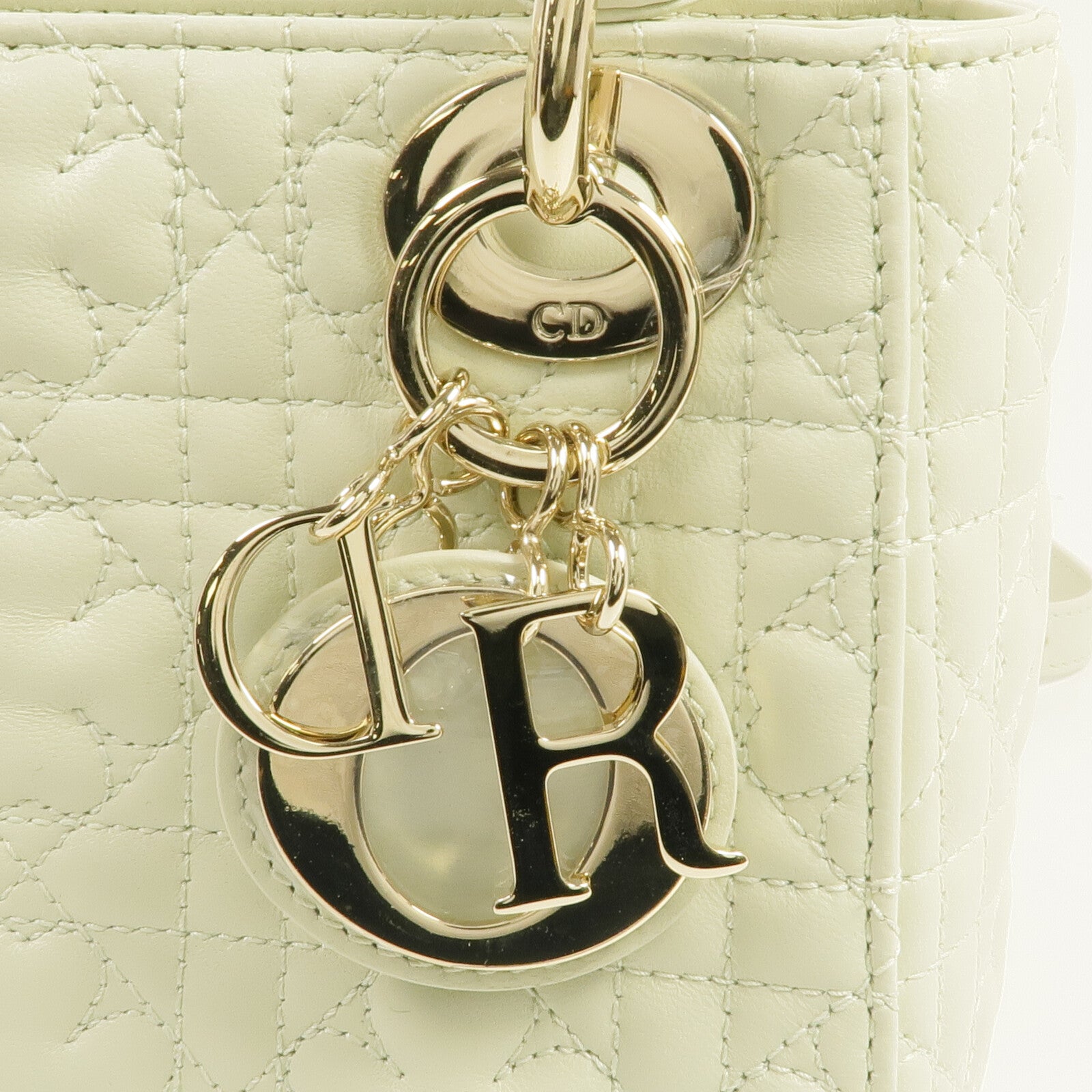 Dior 羊皮皮革Mini Lady Dior Bag金扣鏈帶肩背袋