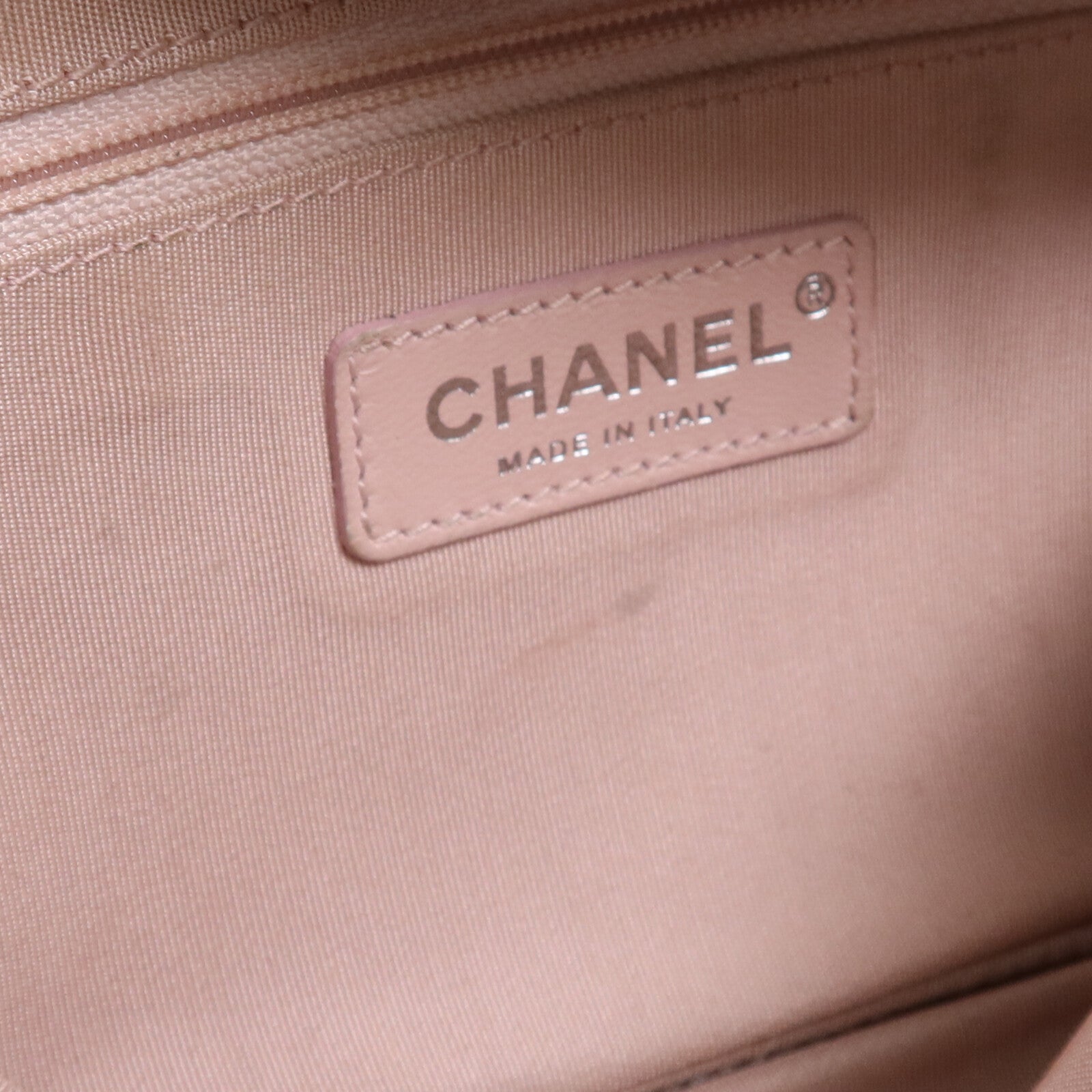 CHANEL 羊皮皮革Chain Shoulder Bag銀扣鏈帶肩背袋