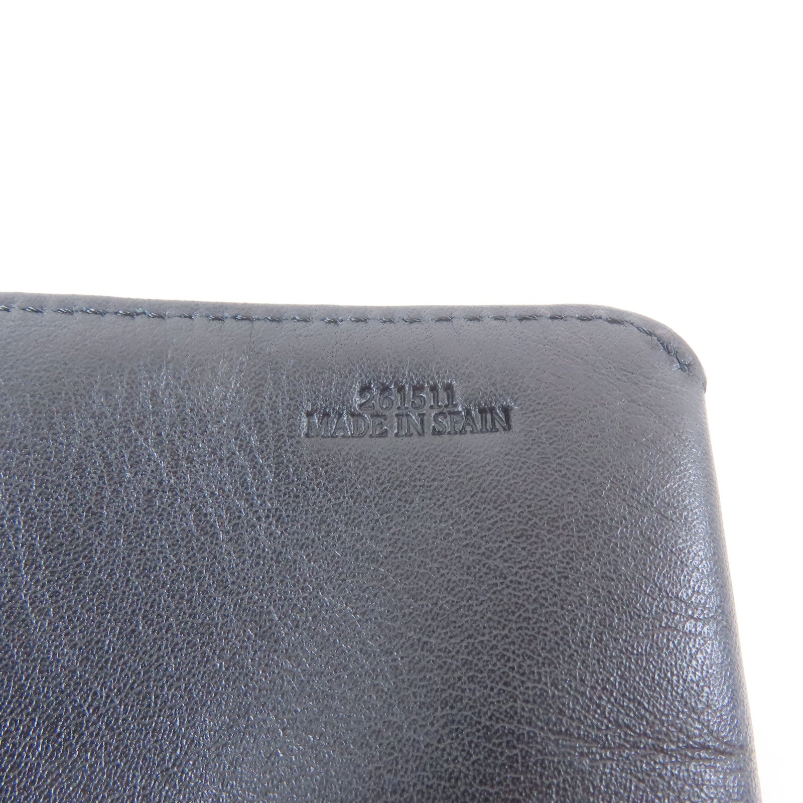 LOEWE 牛皮皮革Shoulder Bag銀扣肩背袋黑色