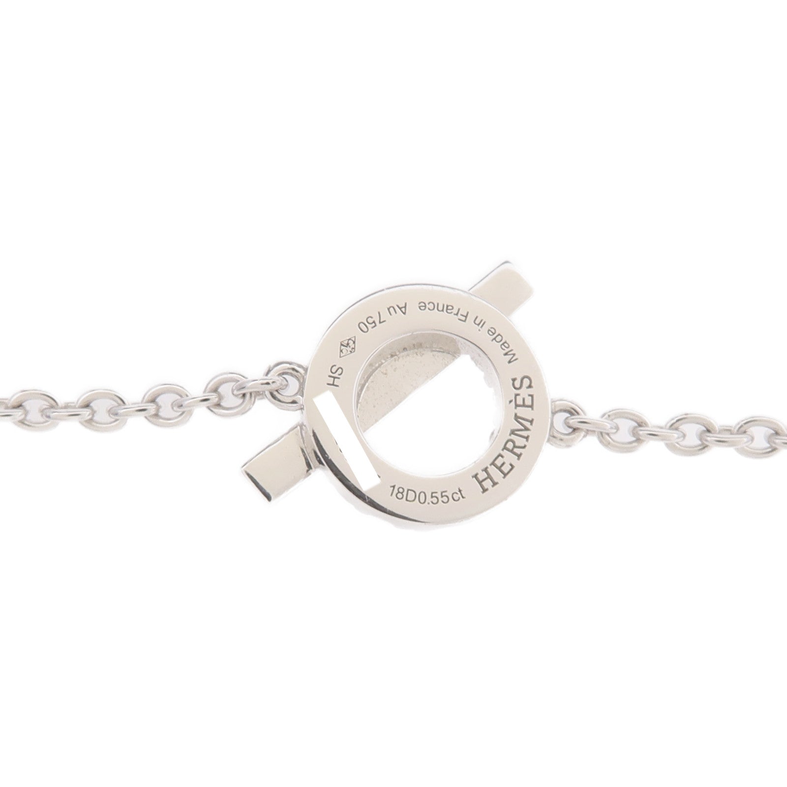 HERMES 18K白金Finesse Bracelet鑽石手鏈
