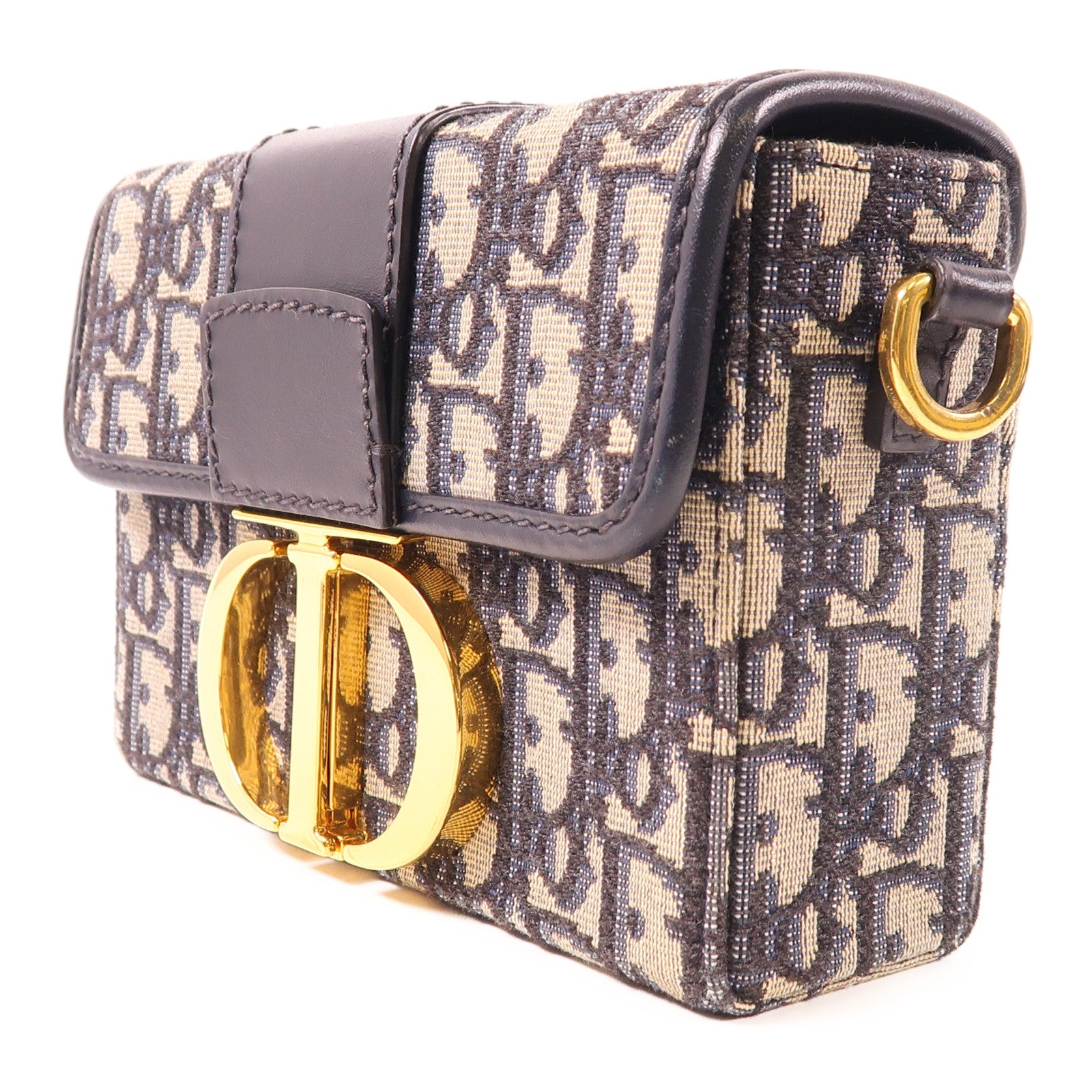 Dior 帆布30 Montaigne金扣肩背袋