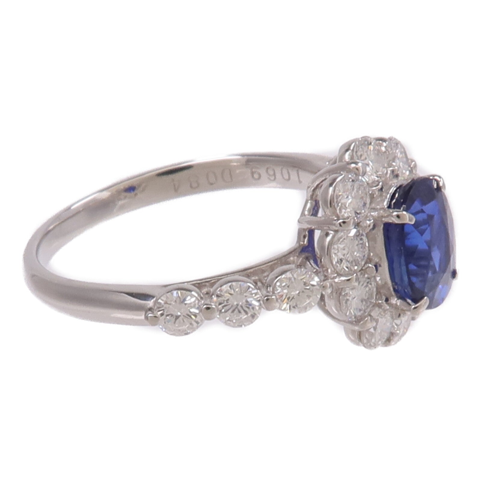 JEWELRY PT900鉑金Sapphire Diamond Ring藍寶石/鑽石戒指