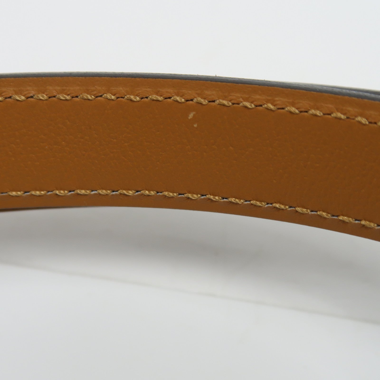 HERMES Epsom皮革Kelly 18 Belt金扣皮帶啡色