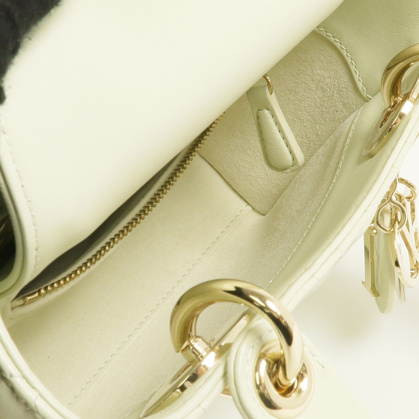 Dior 羊皮皮革Mini Lady Dior Bag金扣鏈帶肩背袋