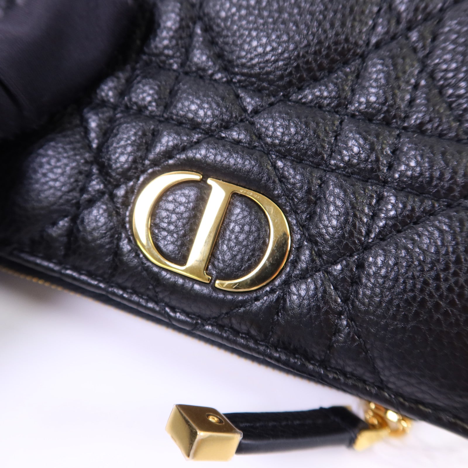 Dior 牛皮皮革Caro Dahila金扣錢包