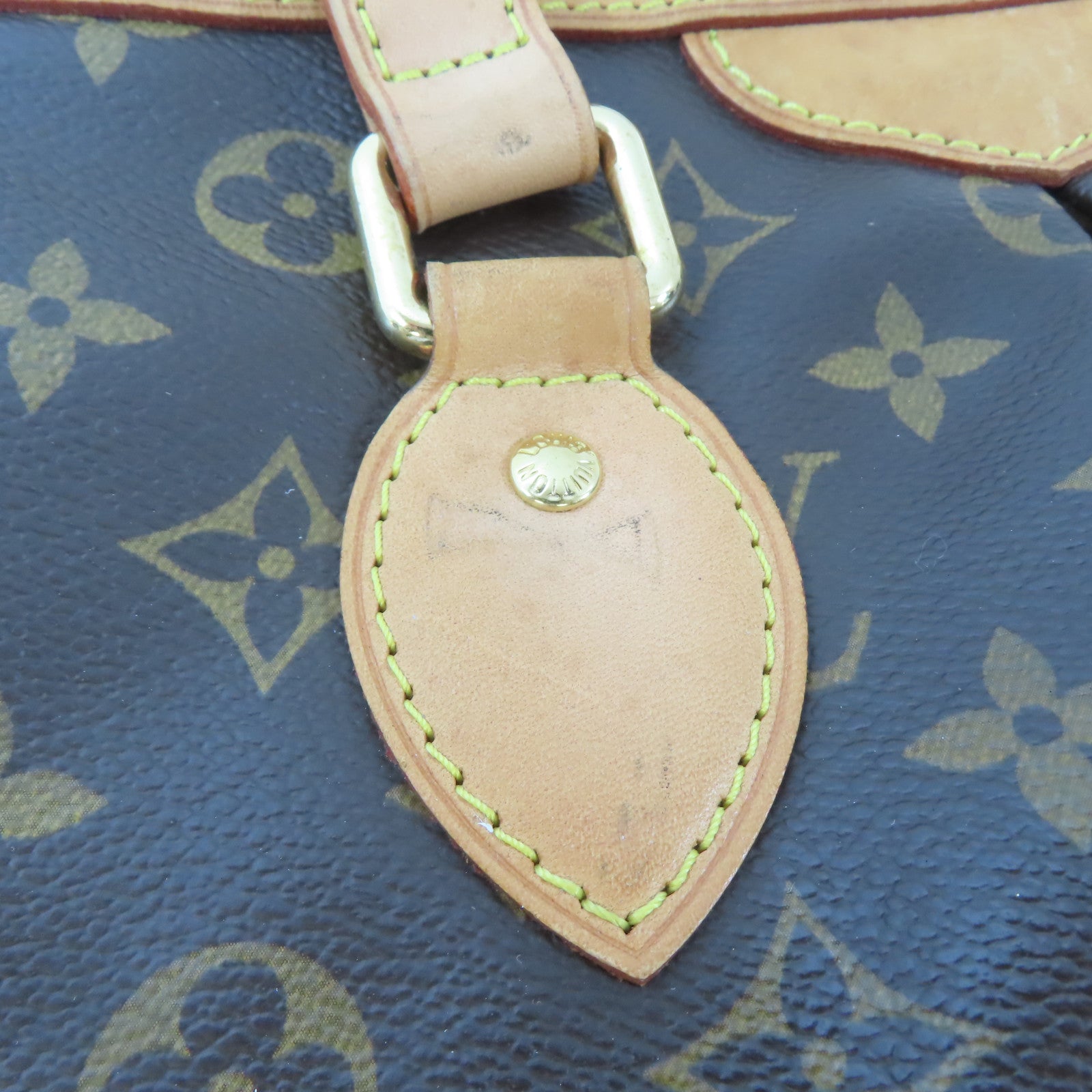 LOUIS VUITTON Monogram Palermo PM金扣手挽肩背兩用袋棕色