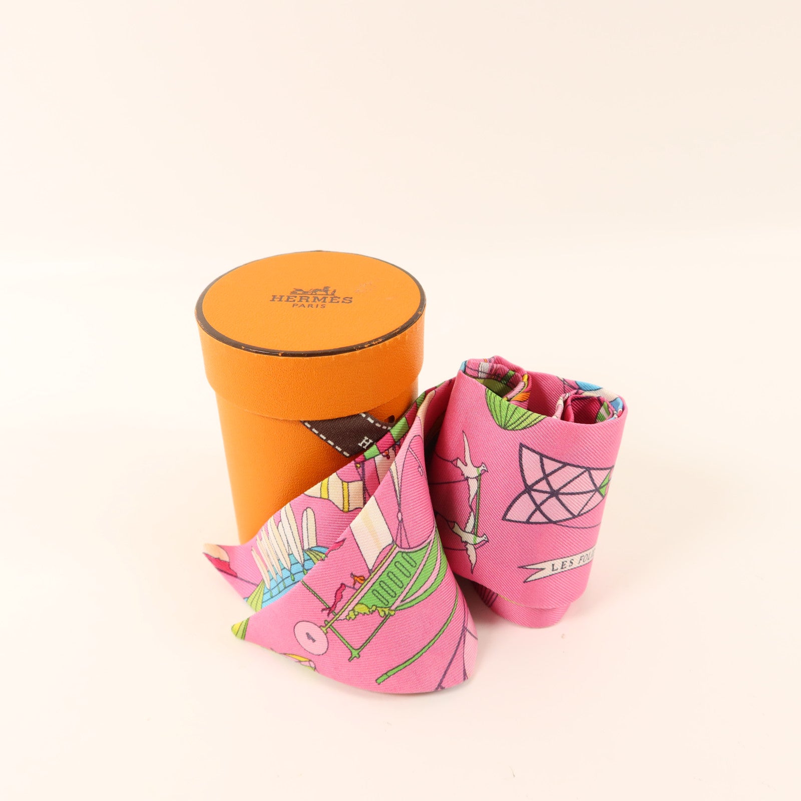 HERMES 絲質Twilly絲巾