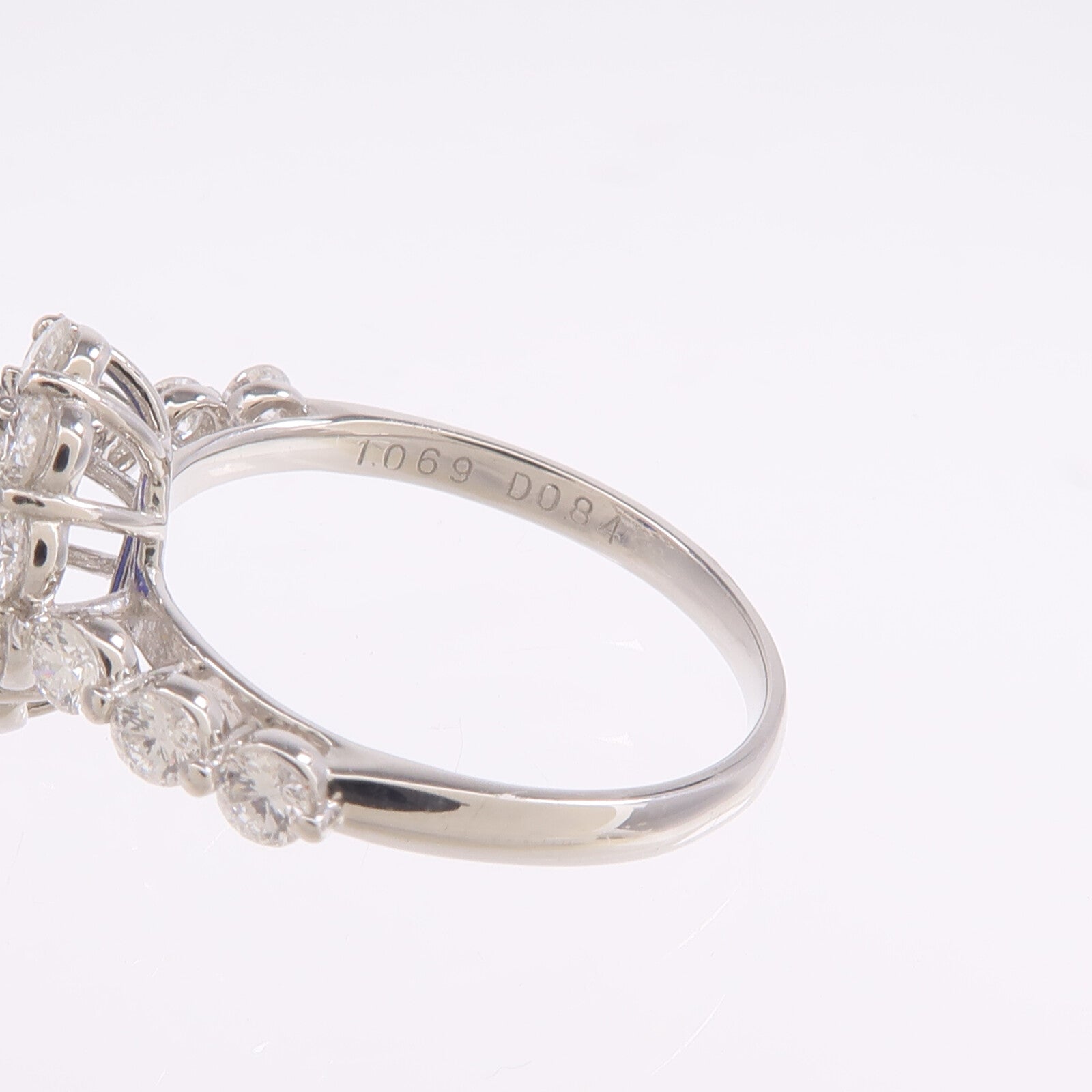 JEWELRY PT900鉑金Sapphire Diamond Ring藍寶石/鑽石戒指