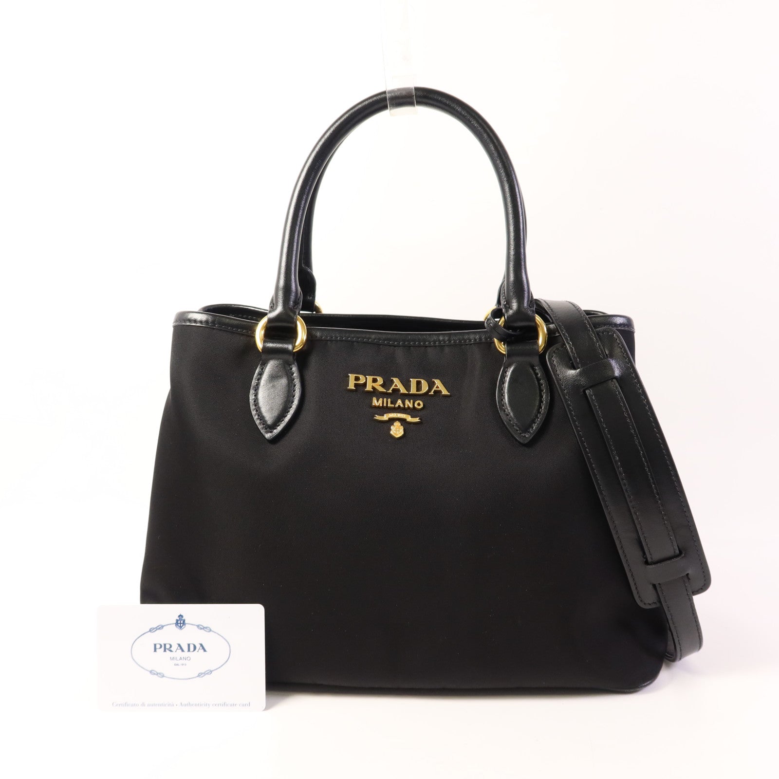 PRADA 尼龍2 Way Shoulder Bag金扣手挽肩背兩用袋