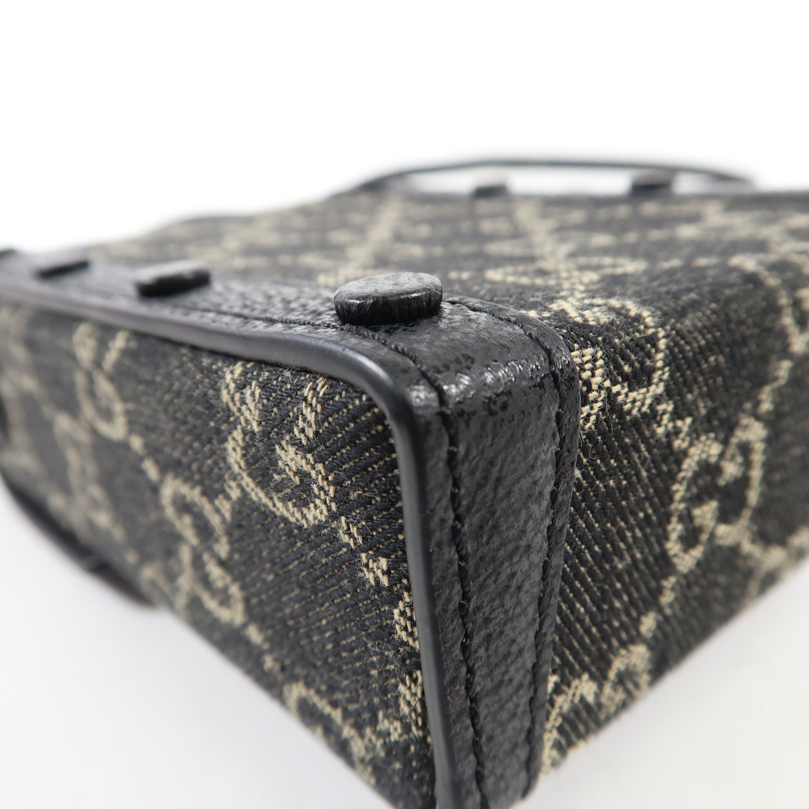 GUCCI 帆布Horsebit 1955 Mini金扣肩背袋