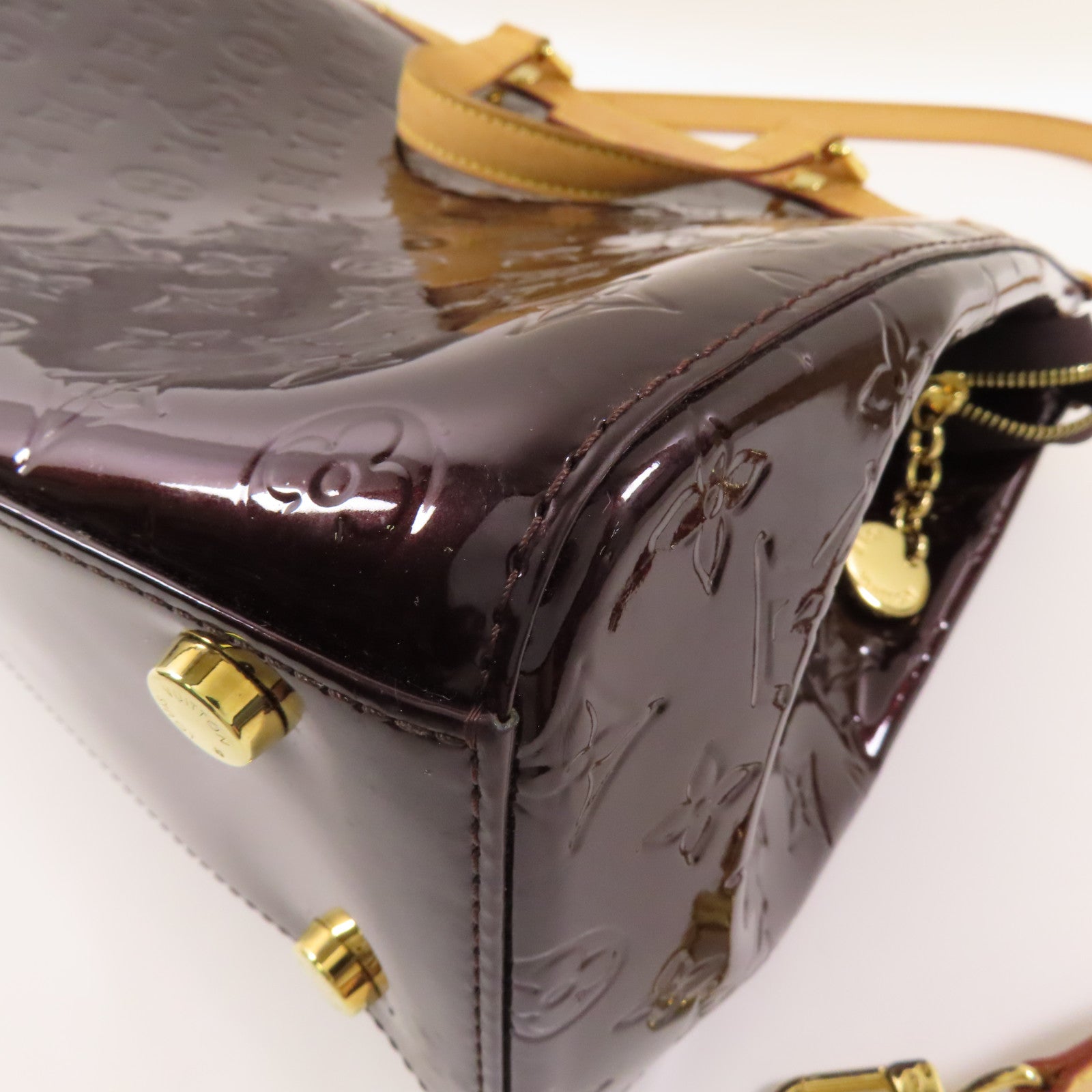 LOUIS VUITTON Vernis Brea MM金扣手挽肩背兩用袋