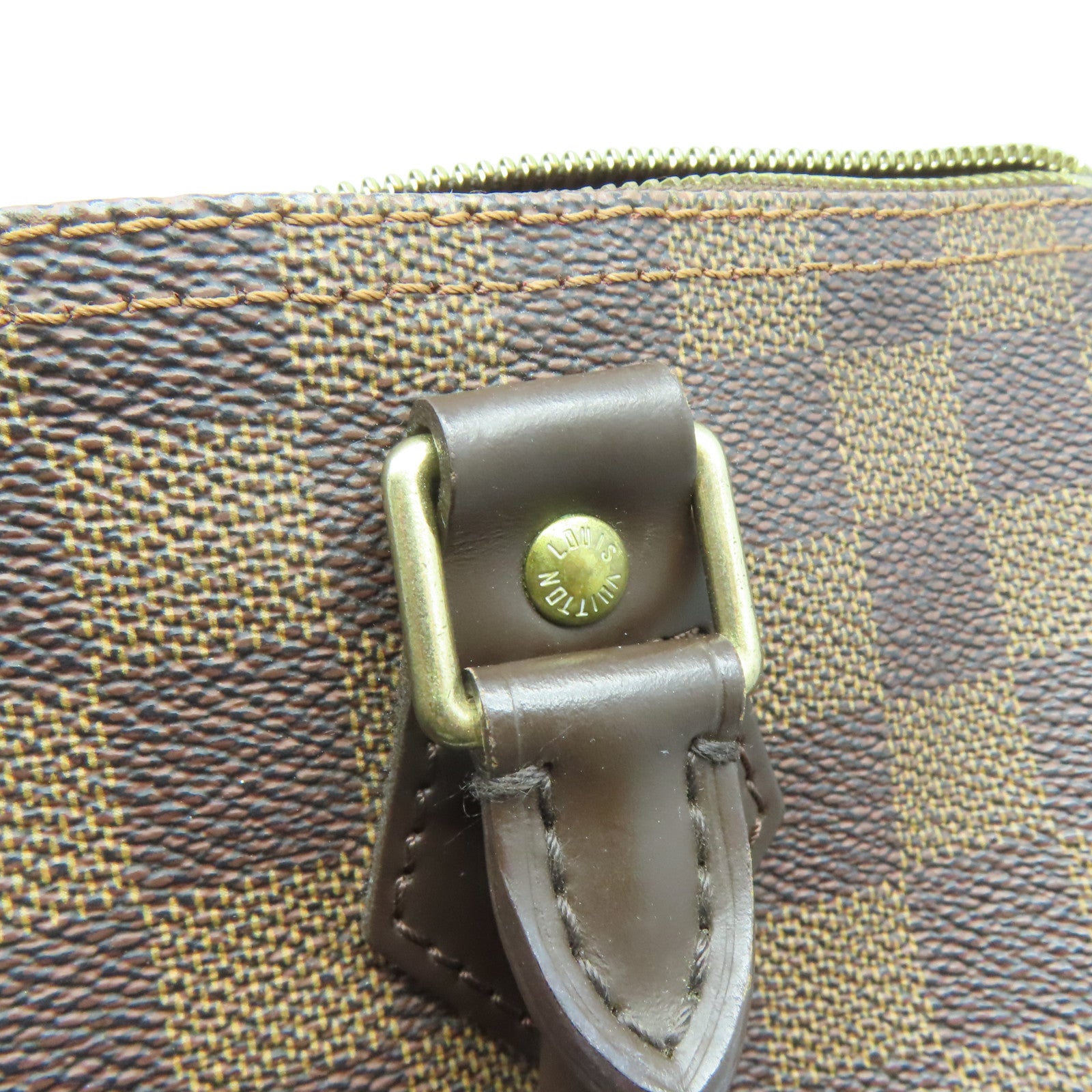 LOUIS VUITTON 【激減優惠】Damier Ebene Speedy 30金扣手挽袋啡色