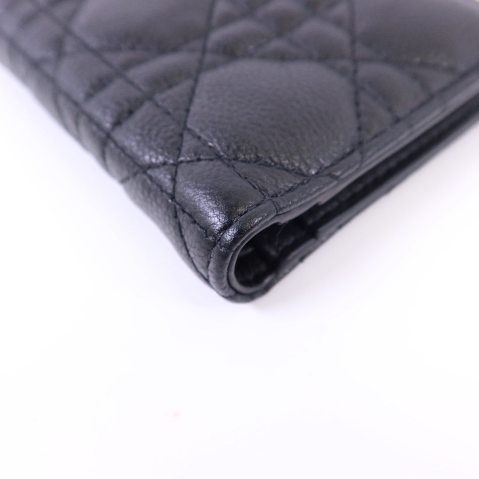 Dior 牛皮皮革Caro Dahila金扣錢包