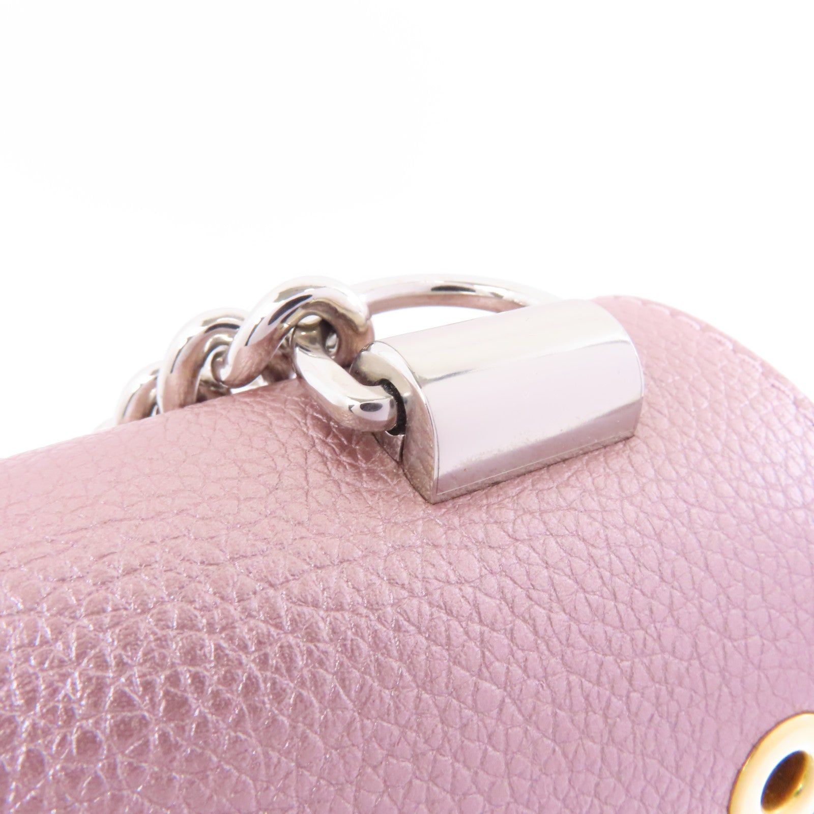 LOUIS VUITTON 【激減優惠】牛皮皮革Lockme BB II銀扣手挽肩背兩用袋粉紅色