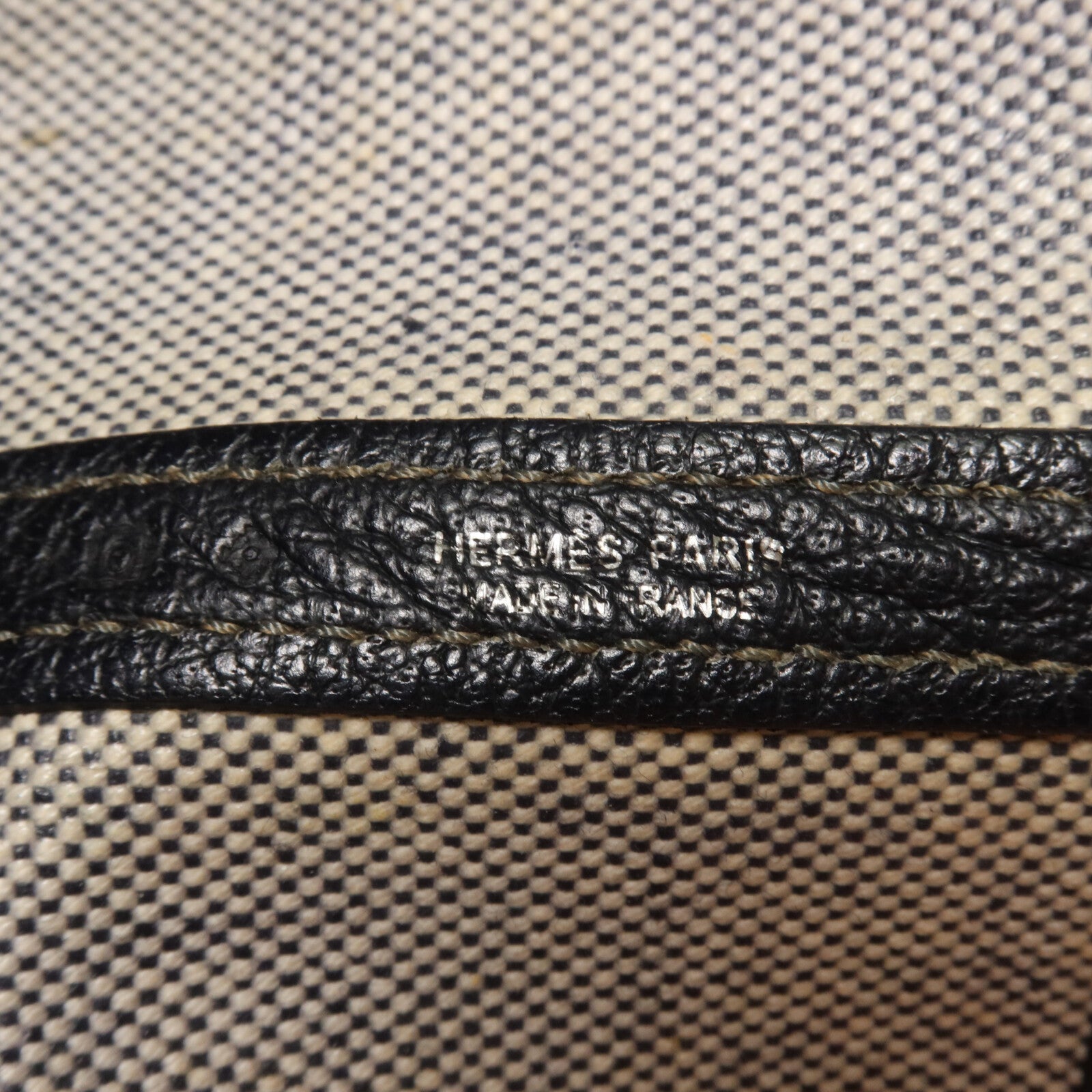 HERMES 帆布Garden Party PM手挽袋Noir