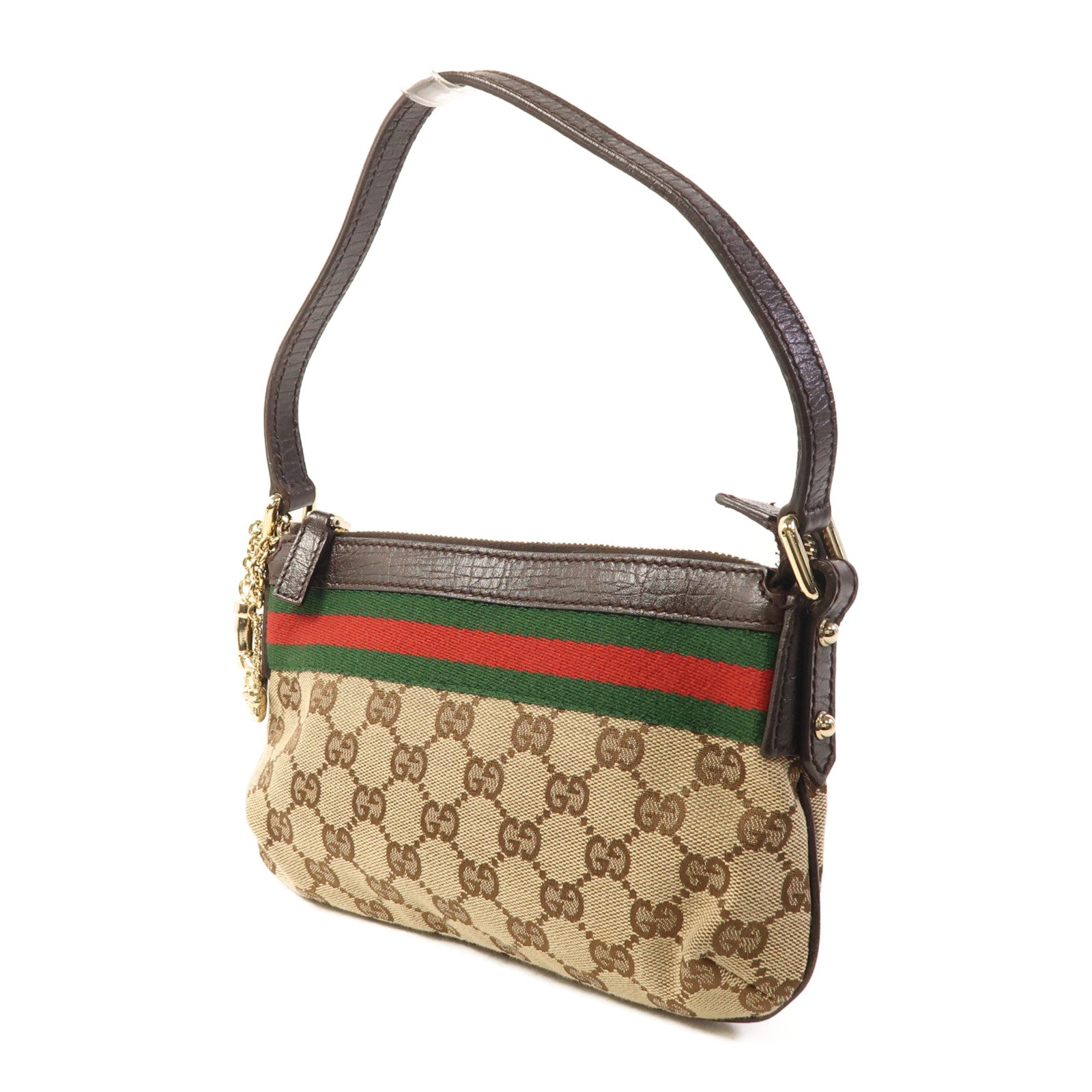 GUCCI 帆布Shoulder Bag金扣肩背袋