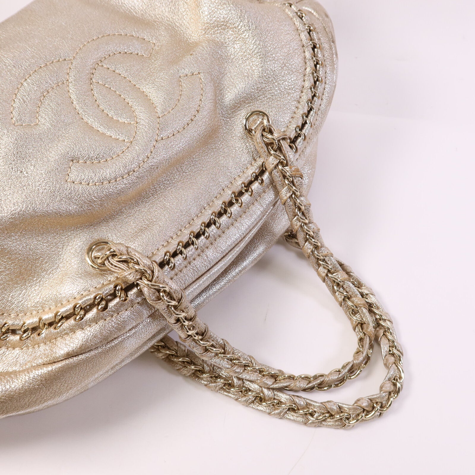 CHANEL 【激減優惠】牛皮皮革Shoulder Bag金扣肩背包