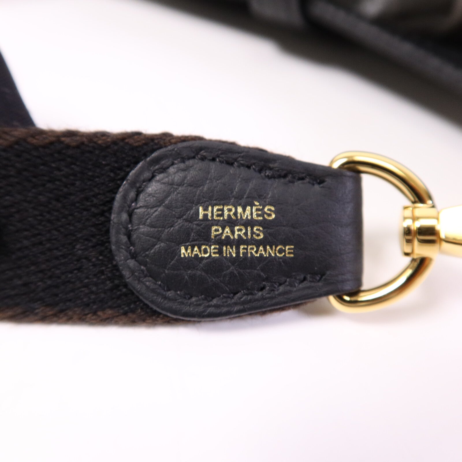 HERMES Clemence皮革Evelyne TPM金扣肩背袋Noir