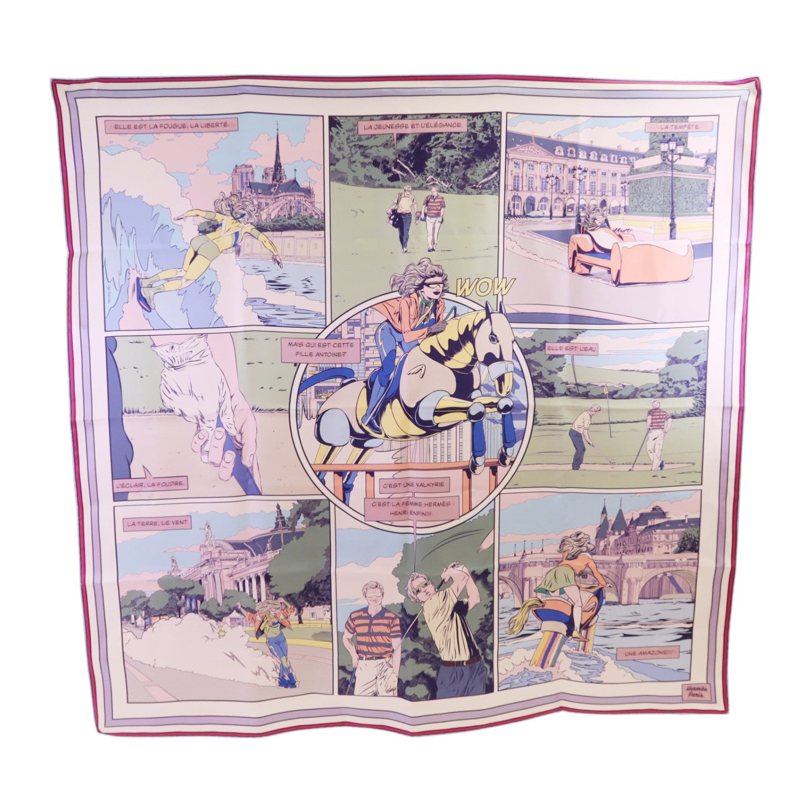 HERMES 絲質Scarf 90x90絲巾