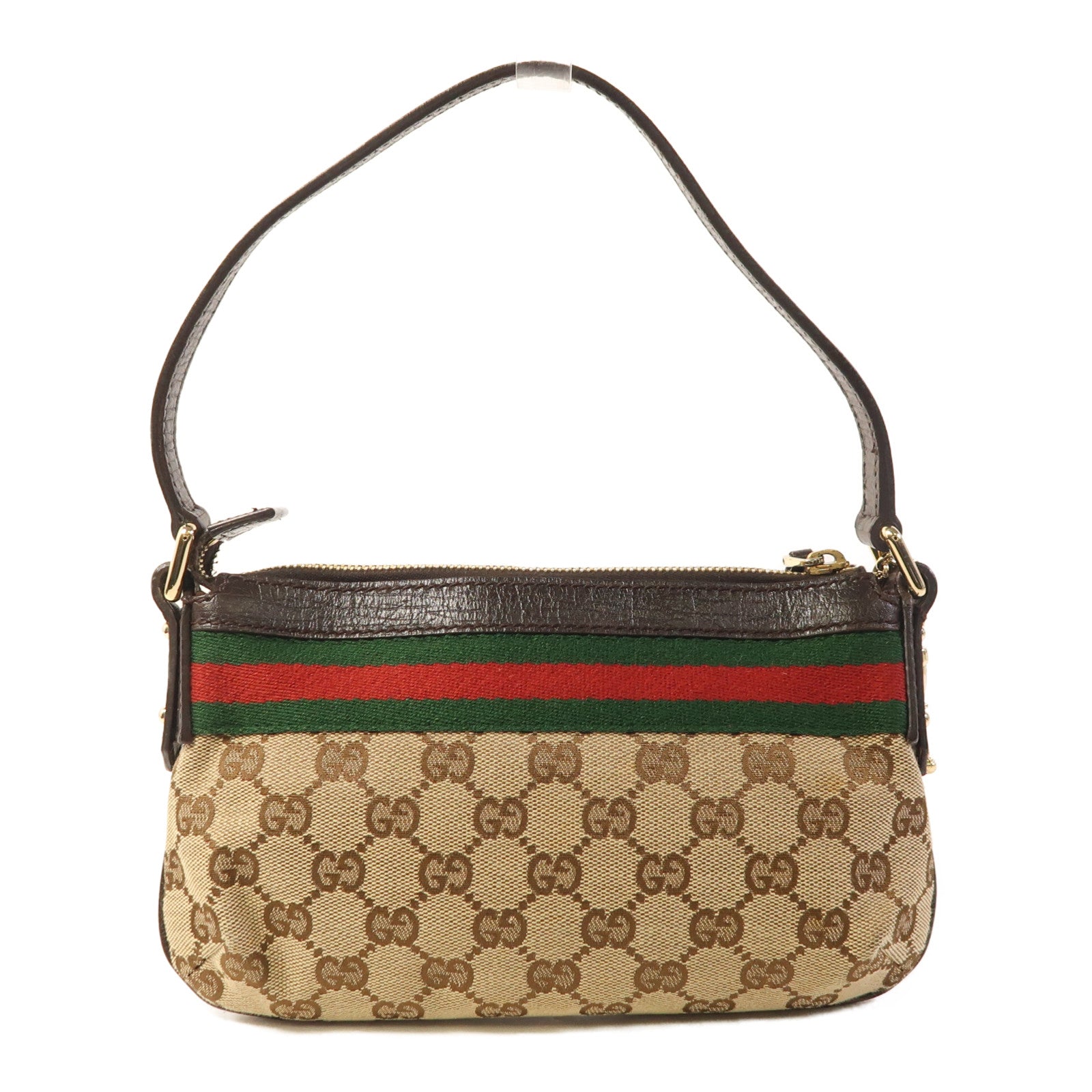 GUCCI 帆布Shoulder Bag金扣肩背袋