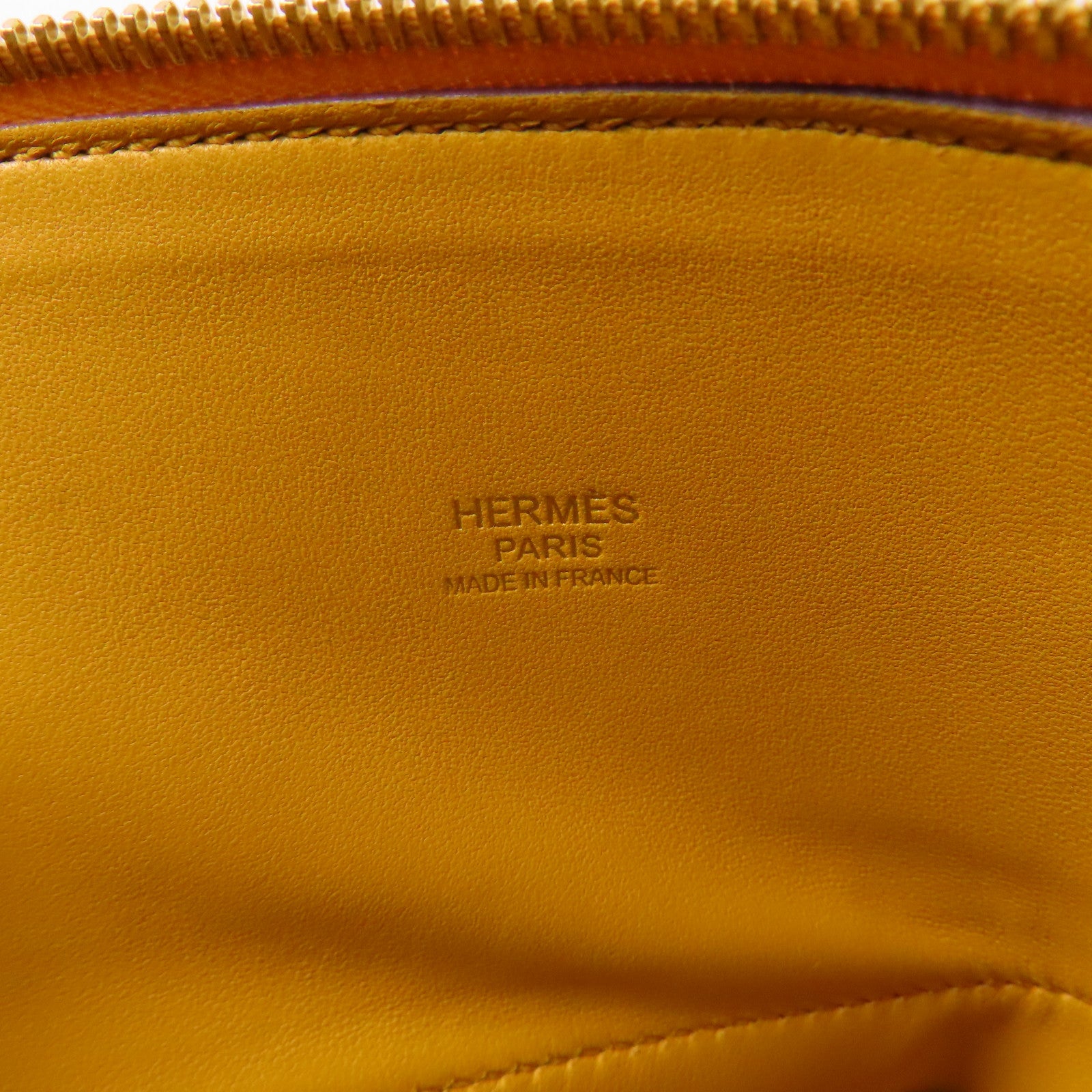 HERMES Epsom皮革Bolide 27金扣手挽肩背兩用袋Jaune Ambre