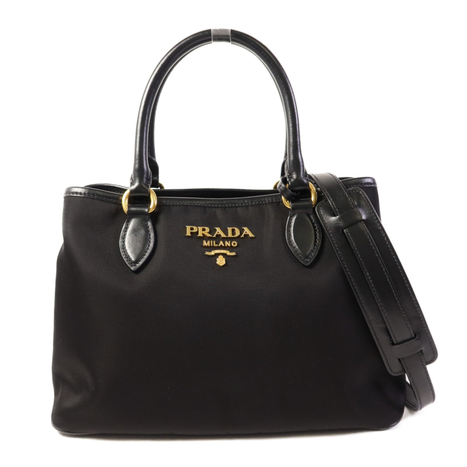 PRADA 尼龍2 Way Shoulder Bag金扣手挽肩背兩用袋