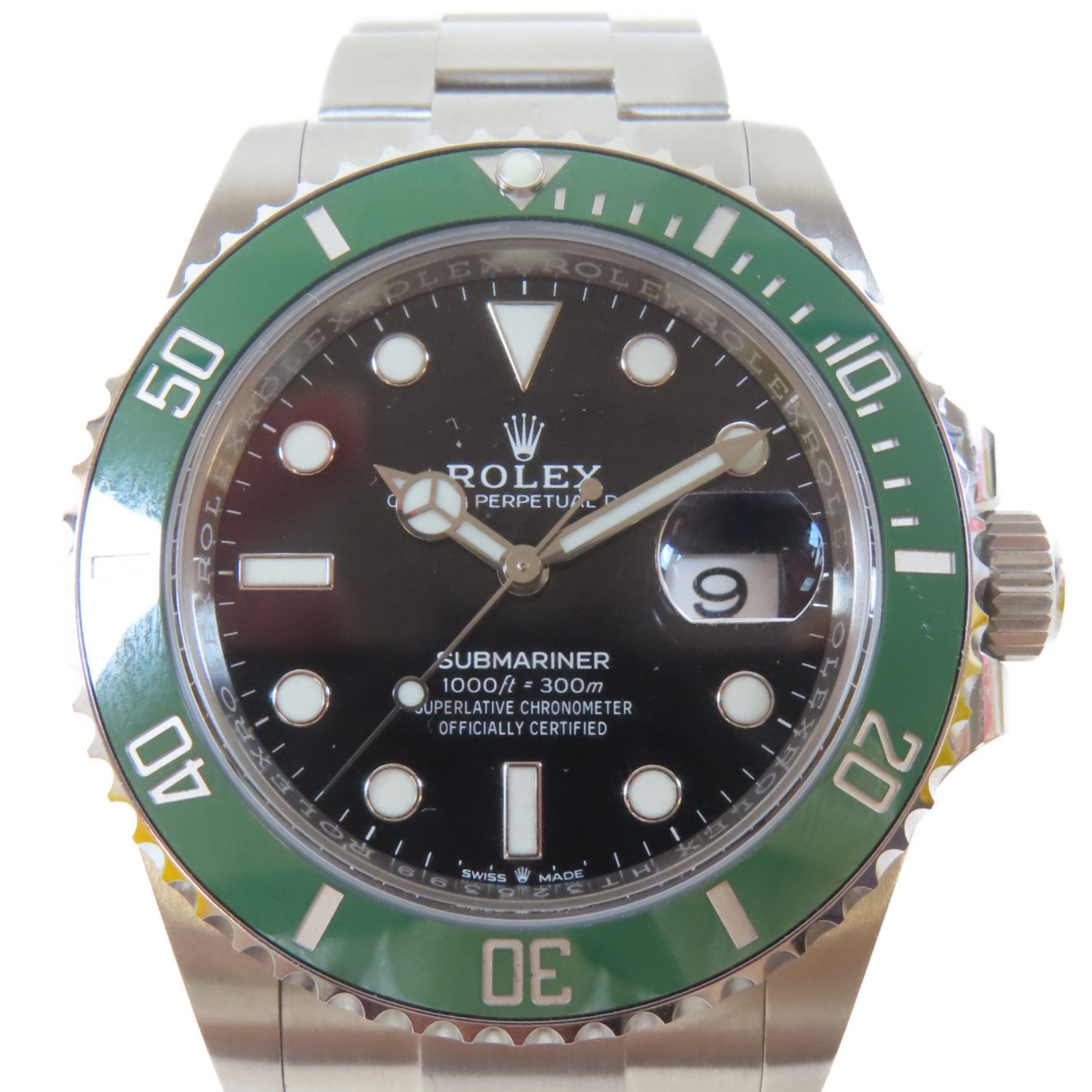 ROLEX Submarinar Date 不鏽鋼手錶自動機芯黑色/綠色