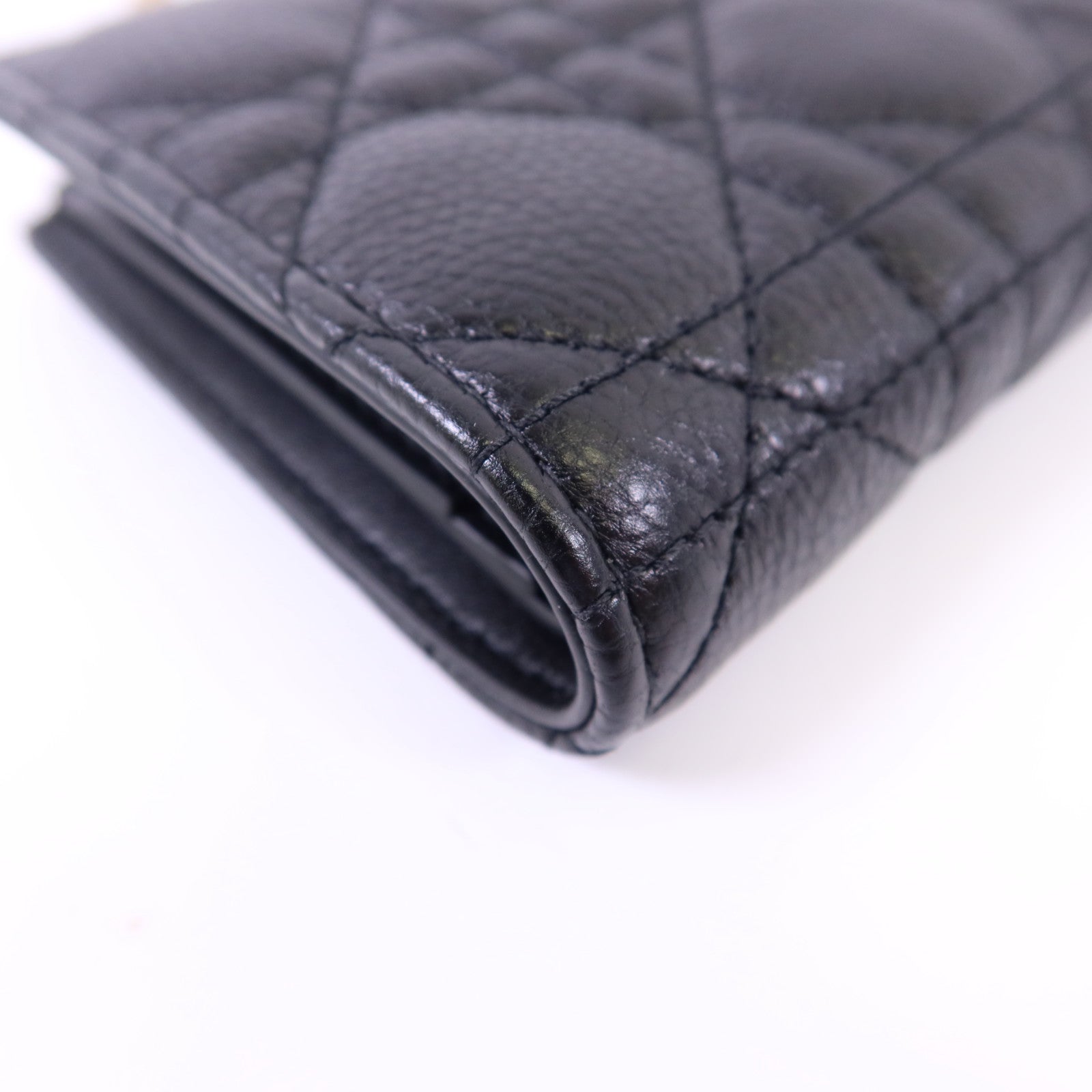 Dior 牛皮皮革Caro Dahila金扣錢包