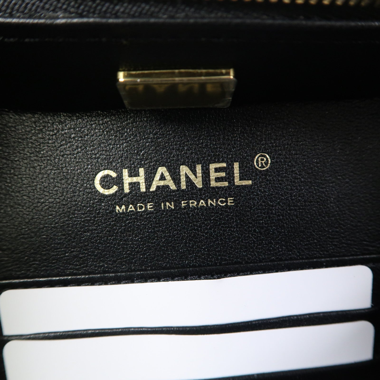 CHANEL 菱格羊皮皮革Shoulder Bag金扣手挽肩背兩用袋黑色