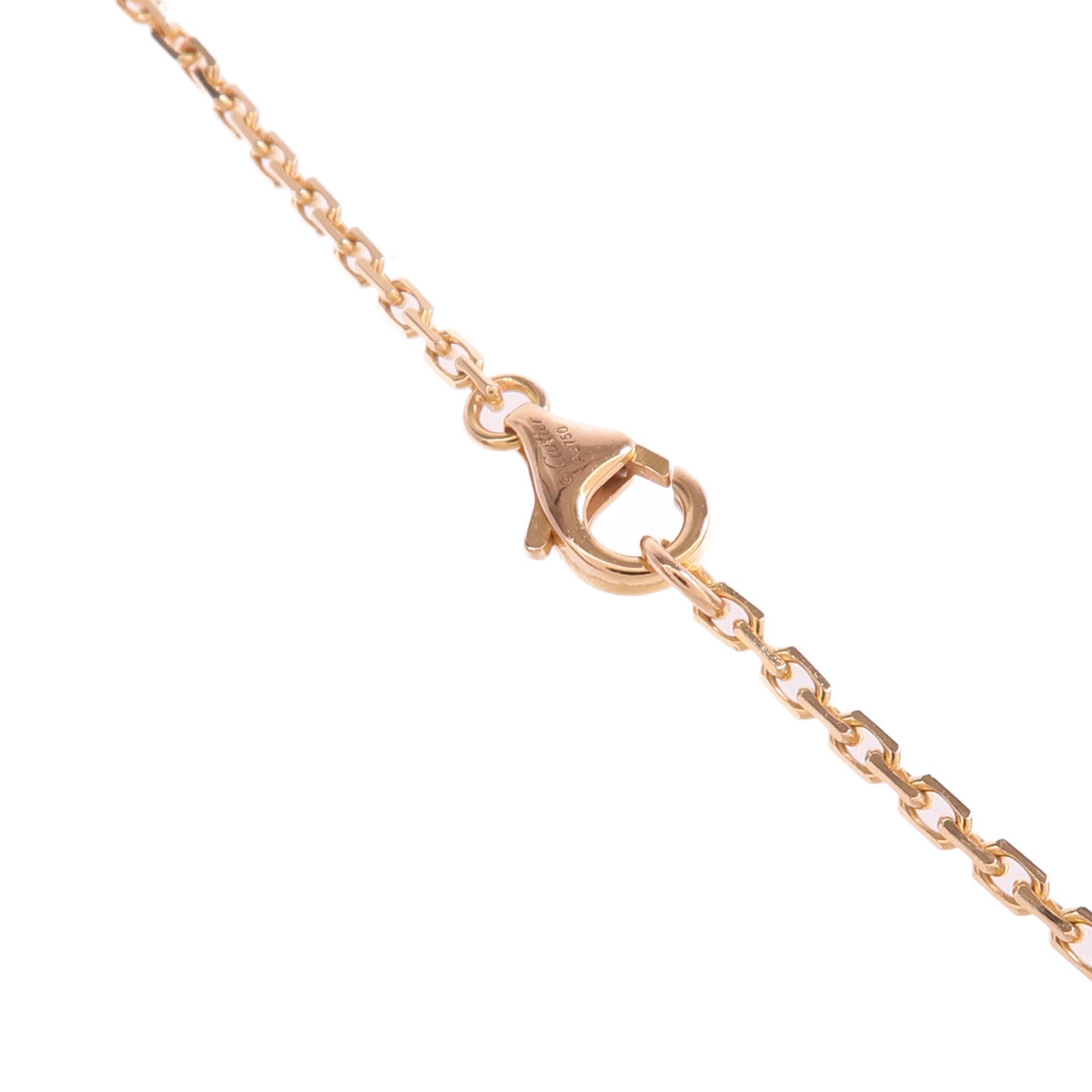 CARTIER 18K玫瑰金Love Necklace Half-Paved鑽石項鍊