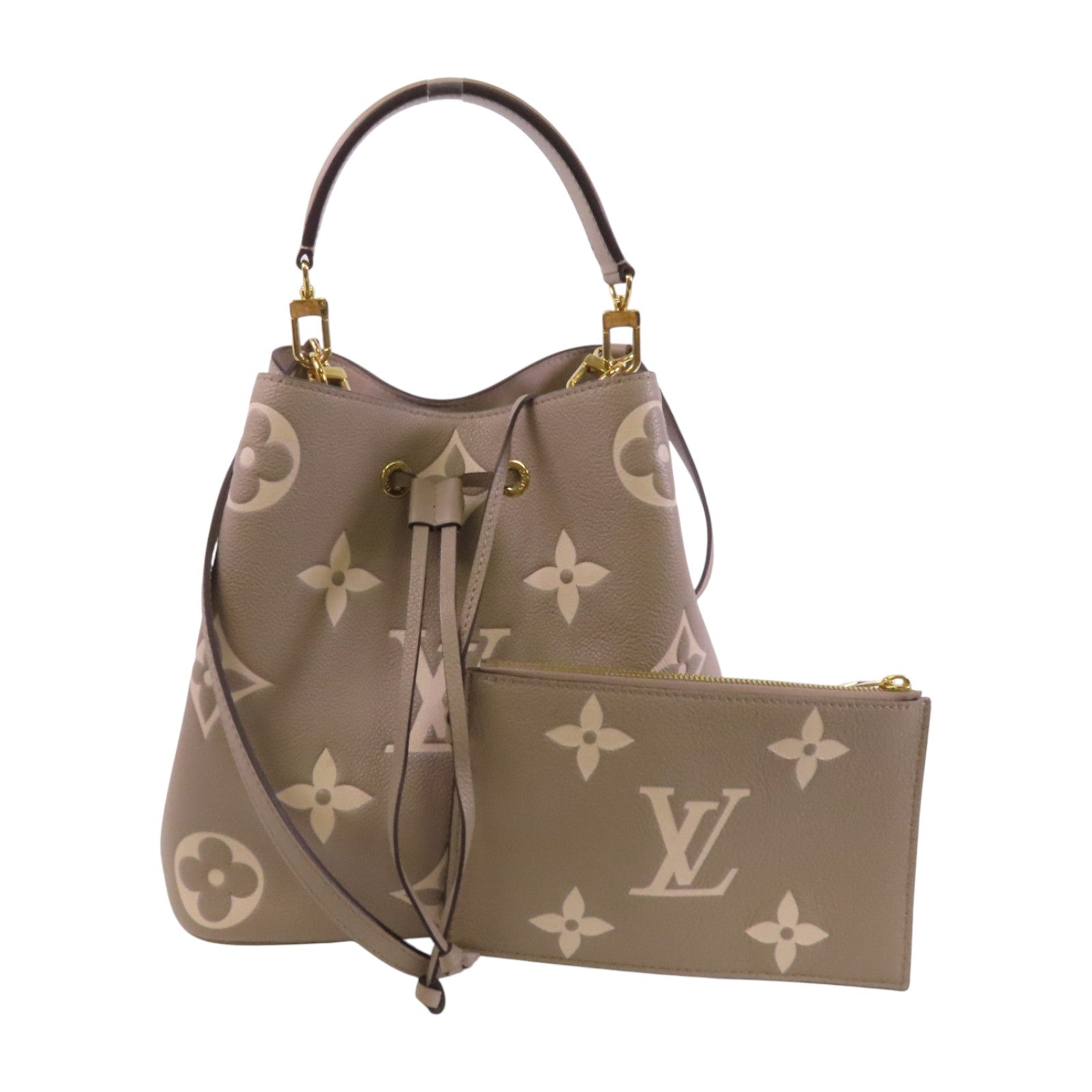 LOUIS VUITTON Monogram Empreinte NeoNoe MM金扣手挽肩背兩用袋