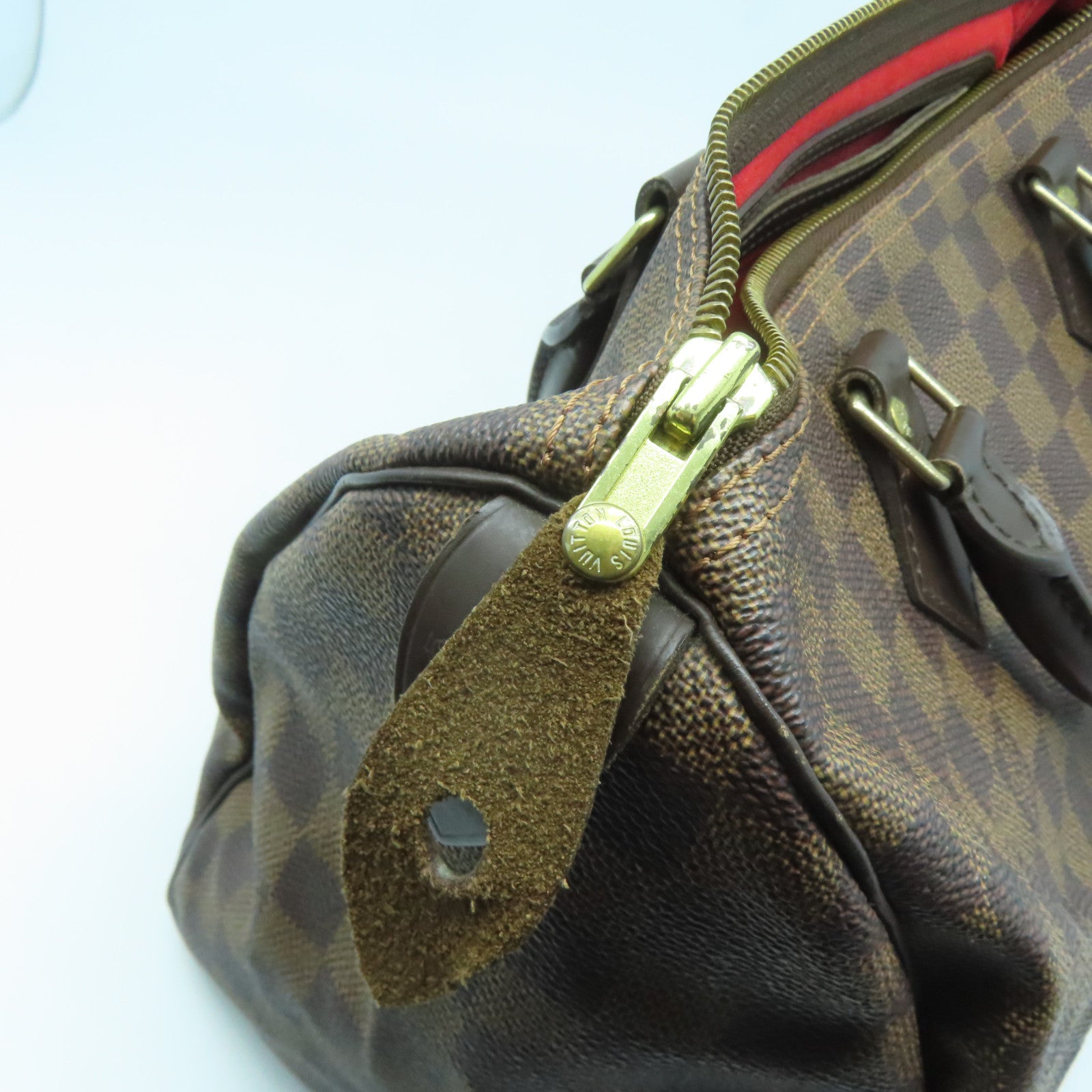LOUIS VUITTON 【激減優惠】Damier Ebene Speedy 30金扣手挽袋啡色