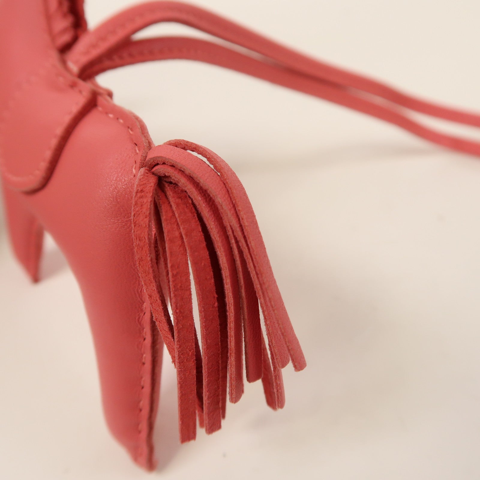 HERMES Milo皮革Rodeo MM掛飾Rose Azalee