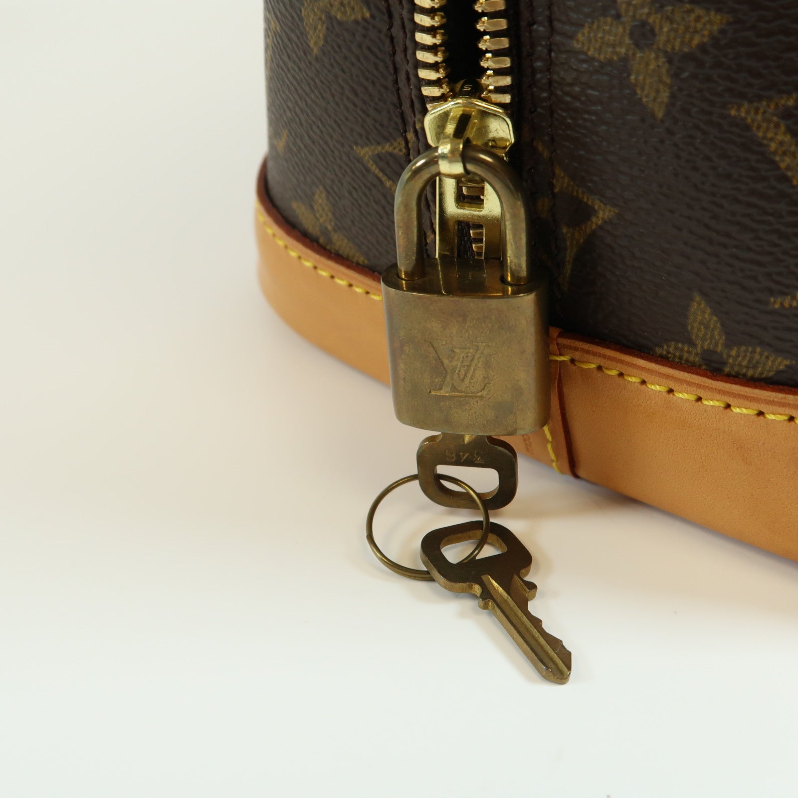 LOUIS VUITTON Monogram Alma PM Kinsaku handmade bag Brown Handbag M53151