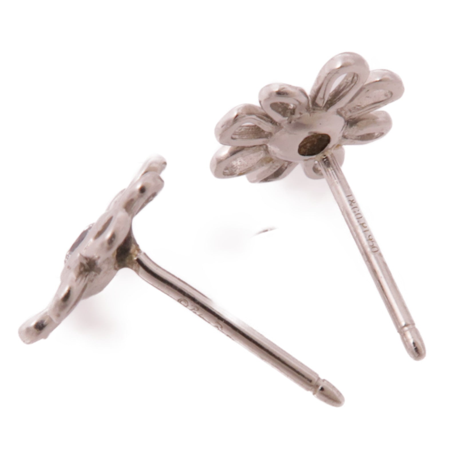 TIFFANY＆CO 18K白金Diamond Earrings耳環