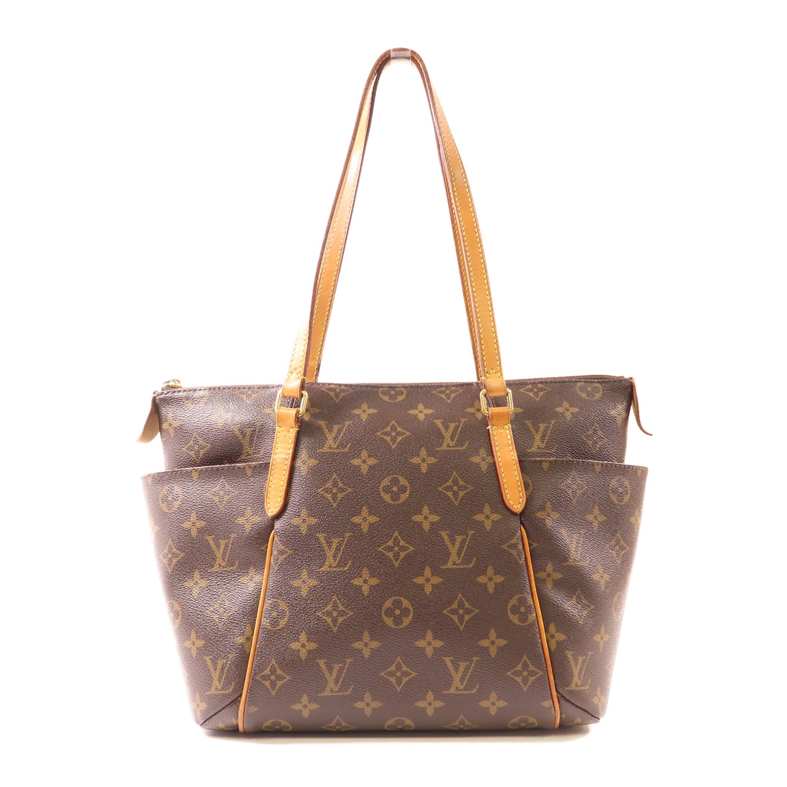 LOUIS VUITTON Monogram Totally MM金扣肩背袋棕色