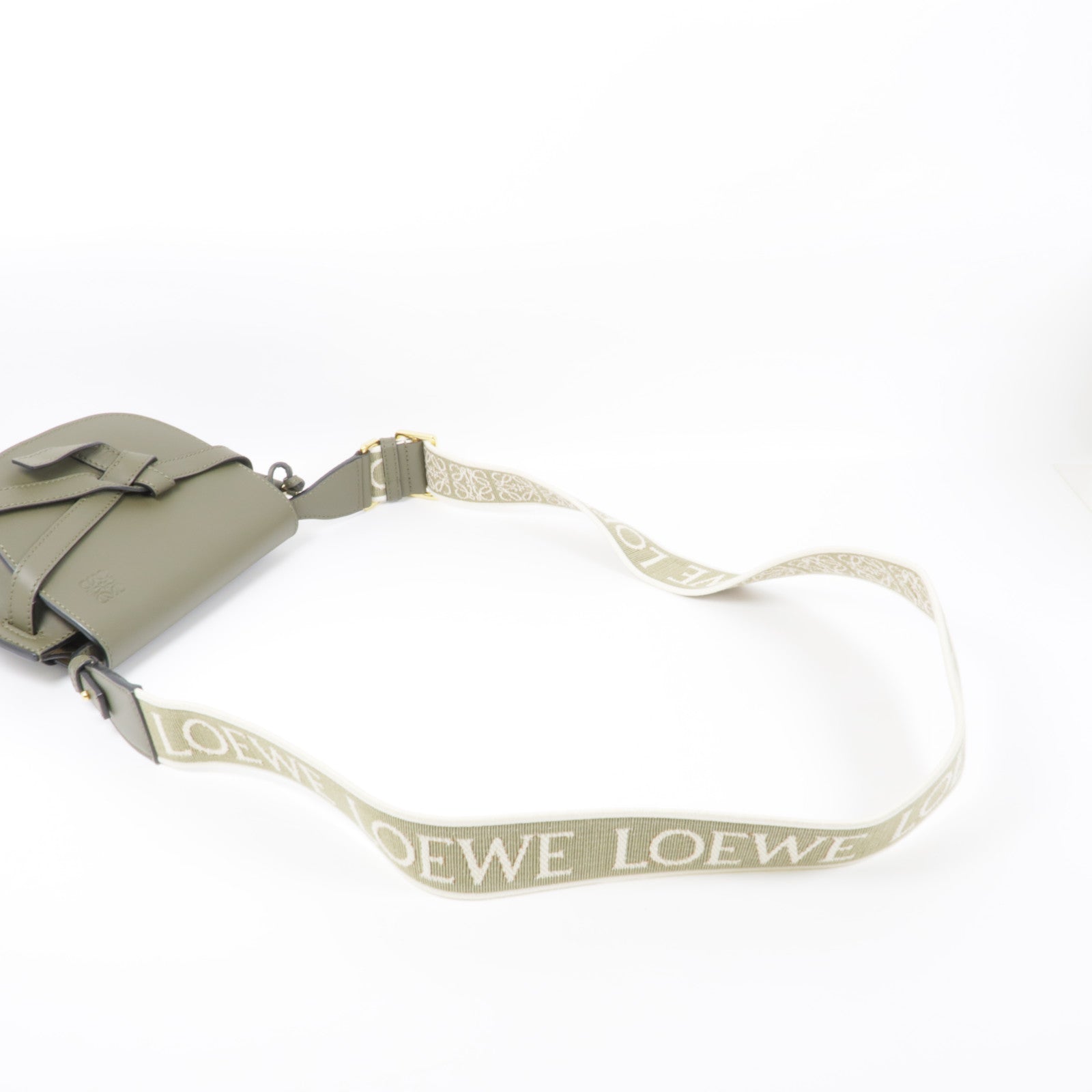 LOEWE 牛皮皮革Gate Mini金扣肩背袋