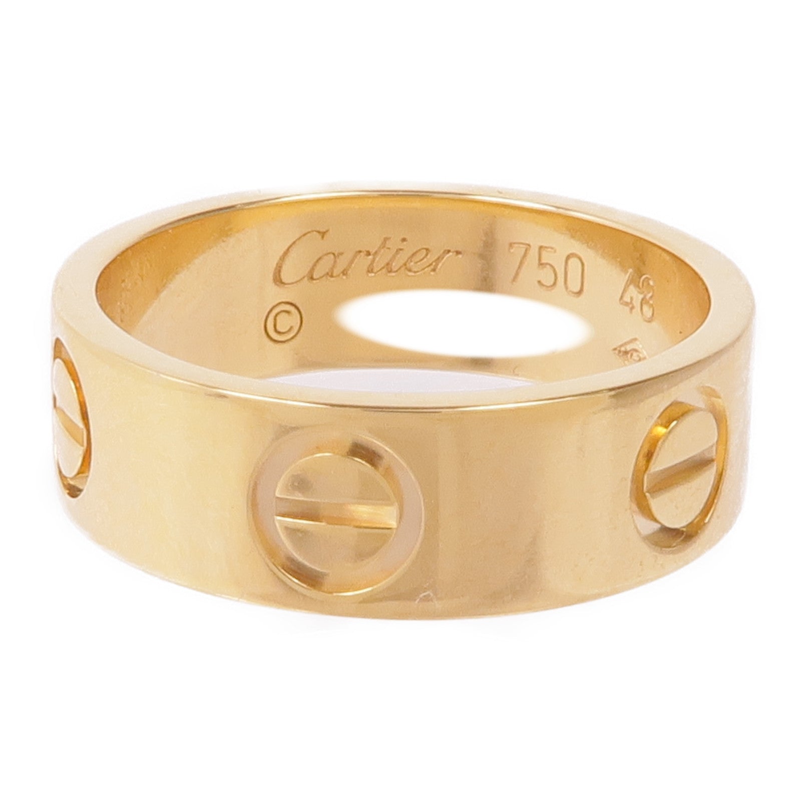 CARTIER 18K黃金Love Ring戒指Cartier#48/US#4.5